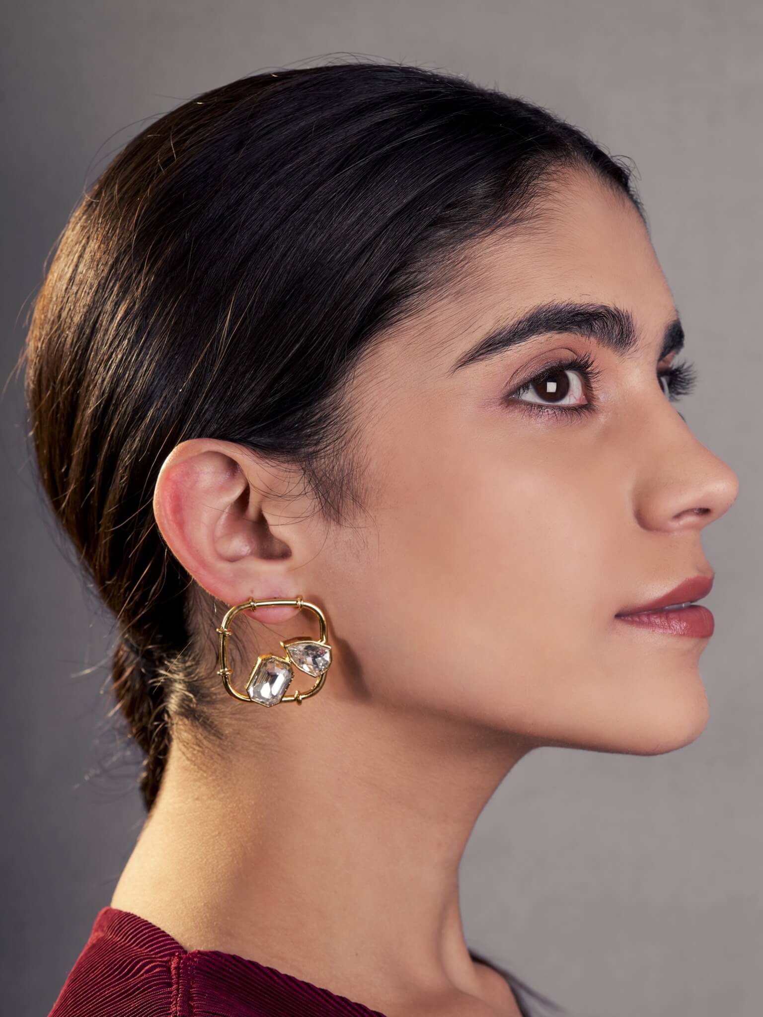 Golden Bliss Square Studs