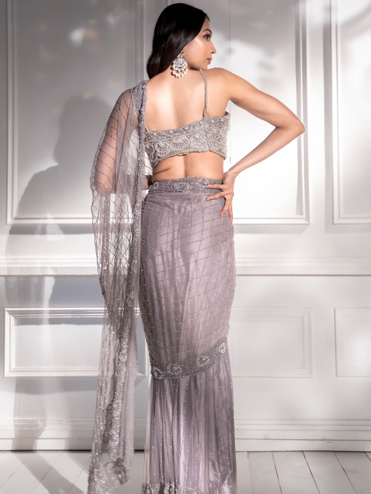 Lilac Saree