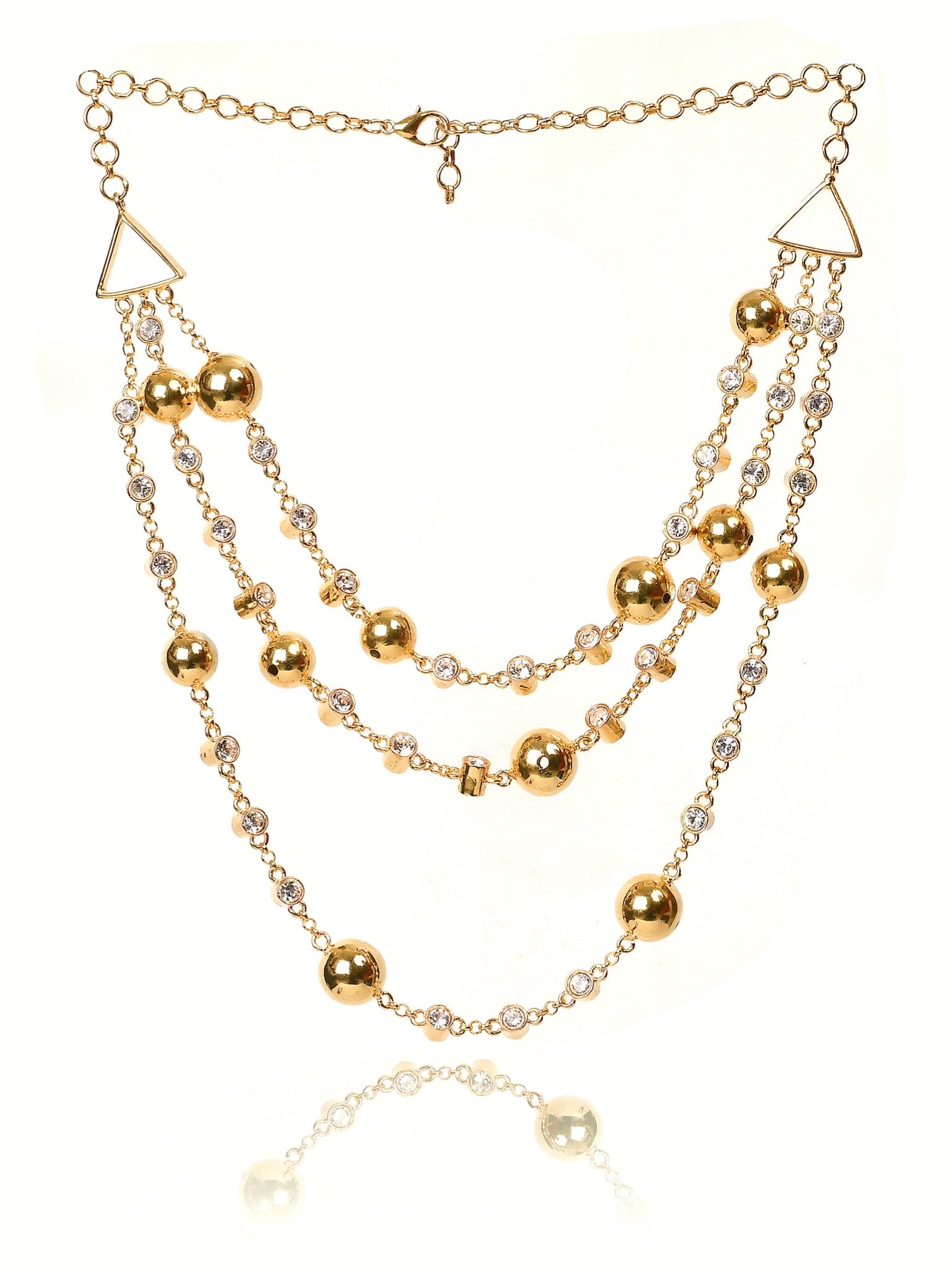 Three Line Droplet Necklace