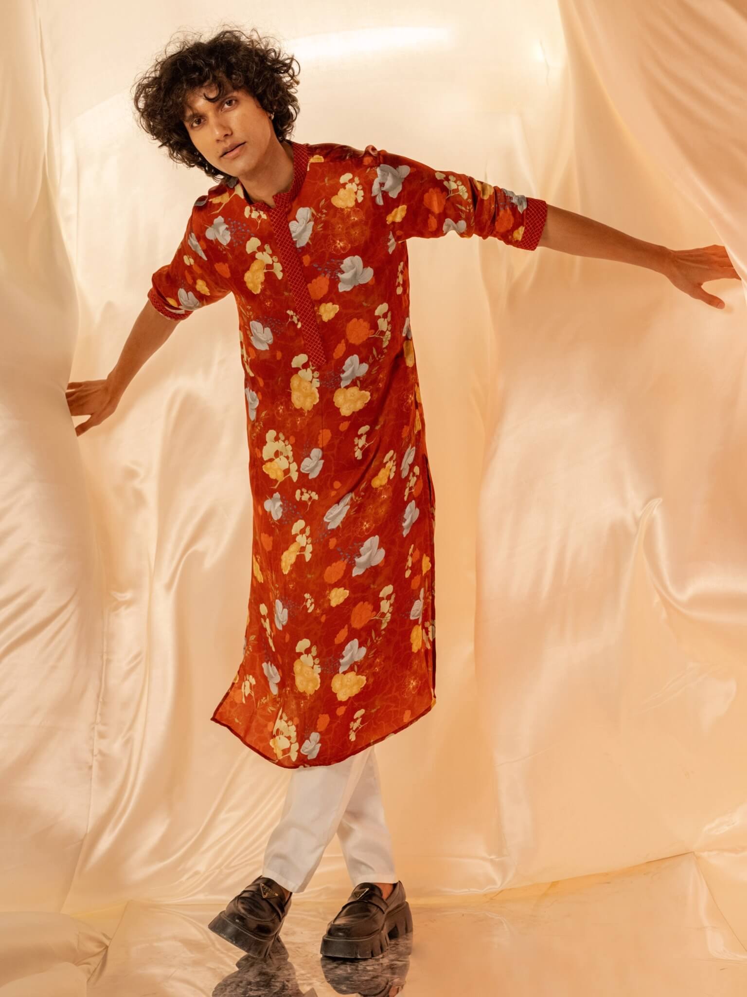 Manj Kurta Set