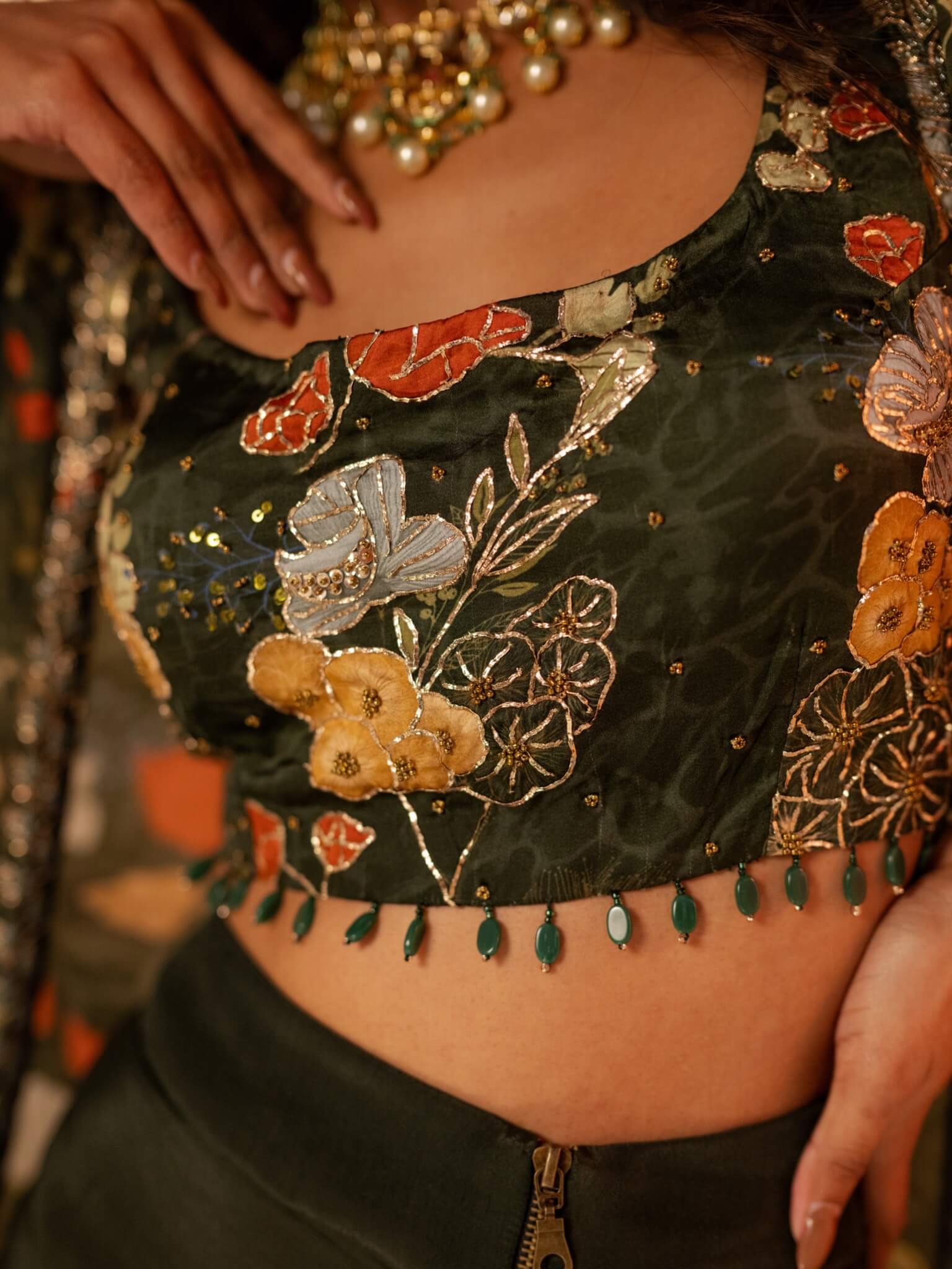 Satrang Drape Skirt Set