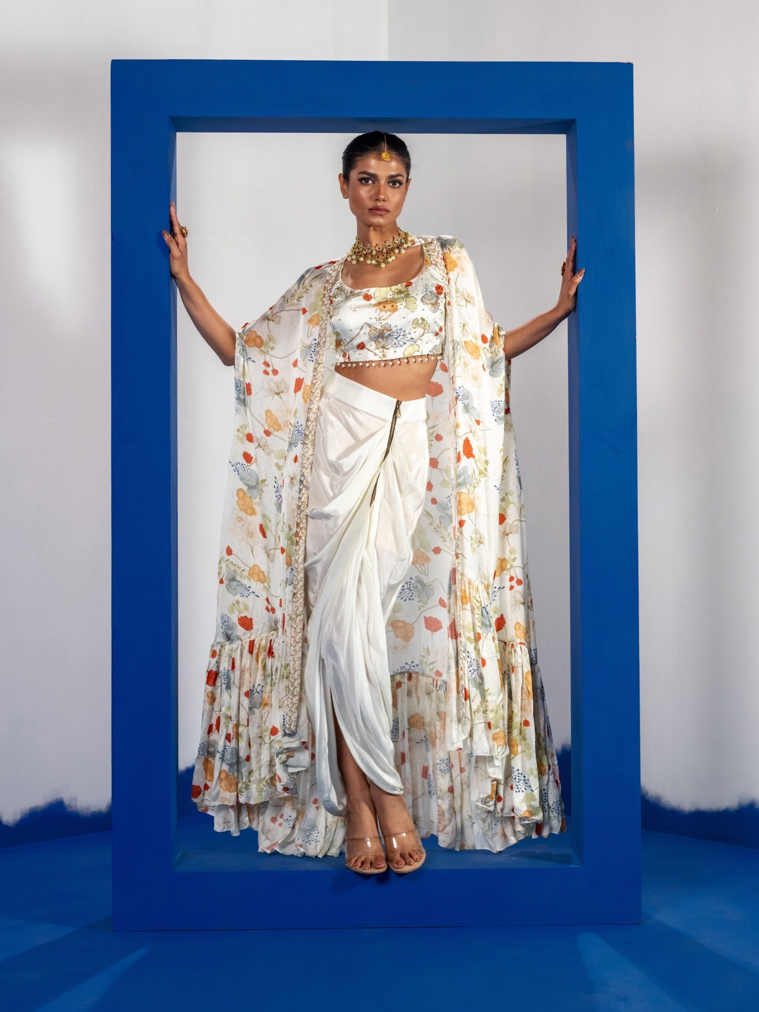 Rangjhar Drape Skirt Set