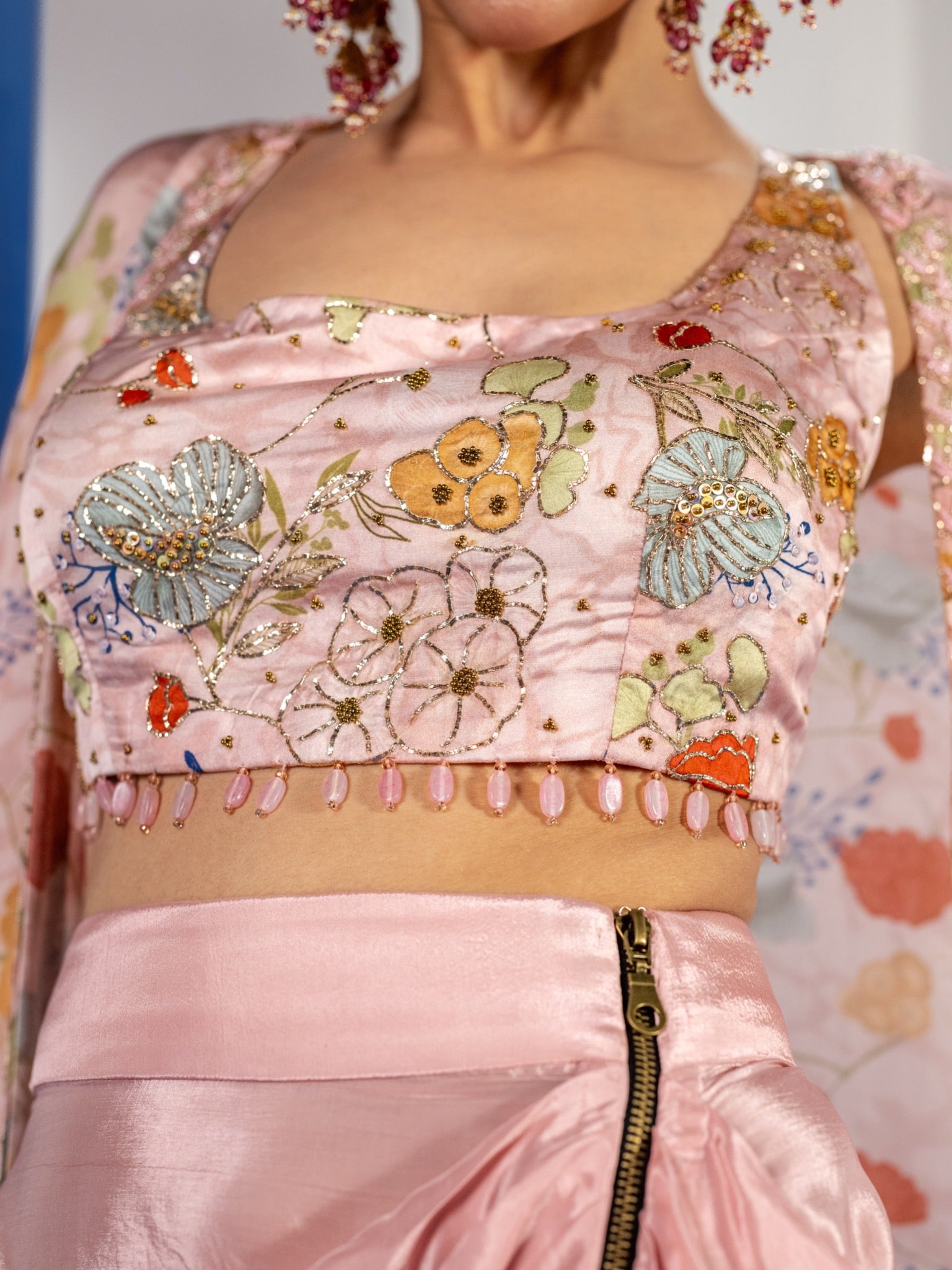 Gulmohar Drape Skirt Set