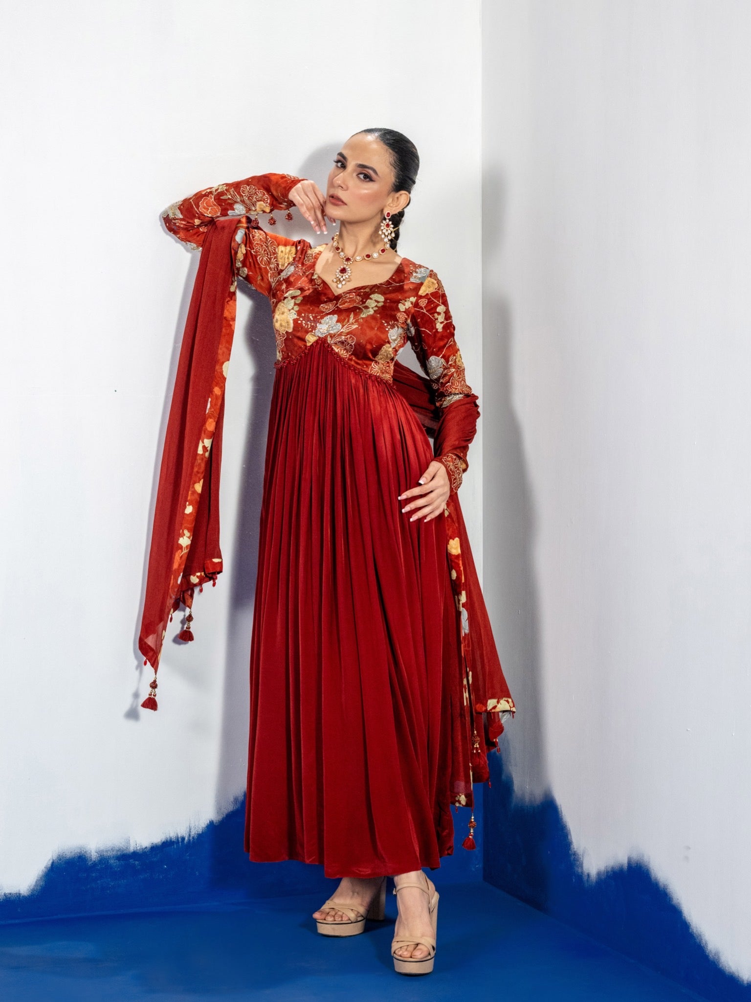 Noorani Anarkali with Dupatta