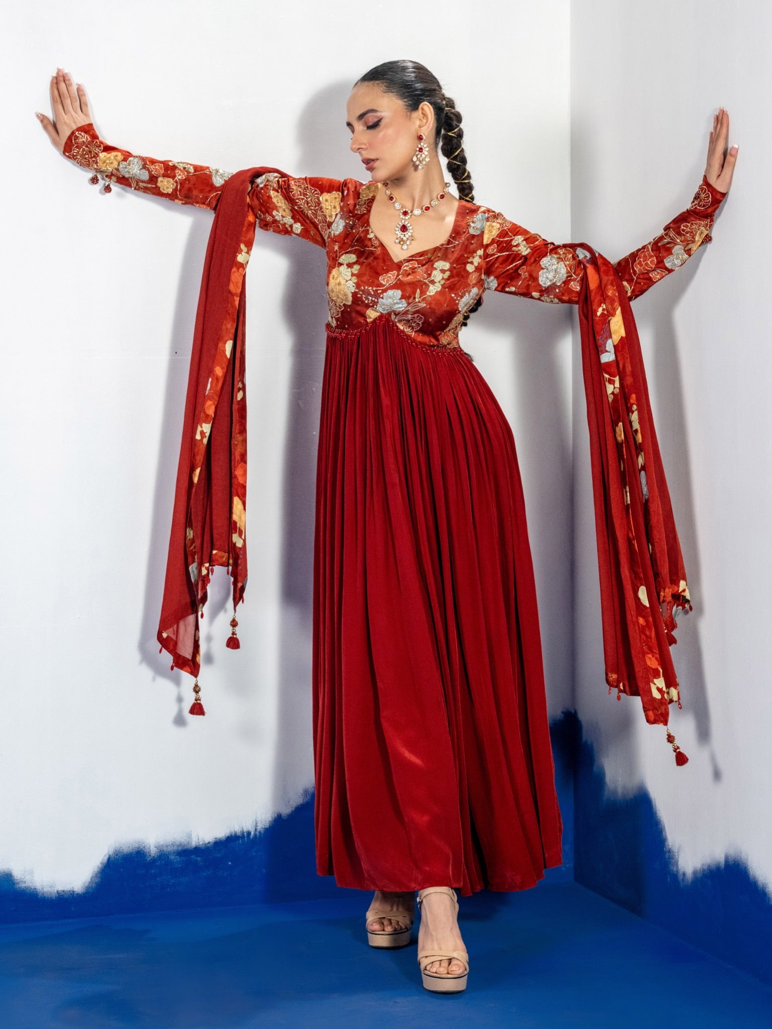 Noorani Anarkali with Dupatta