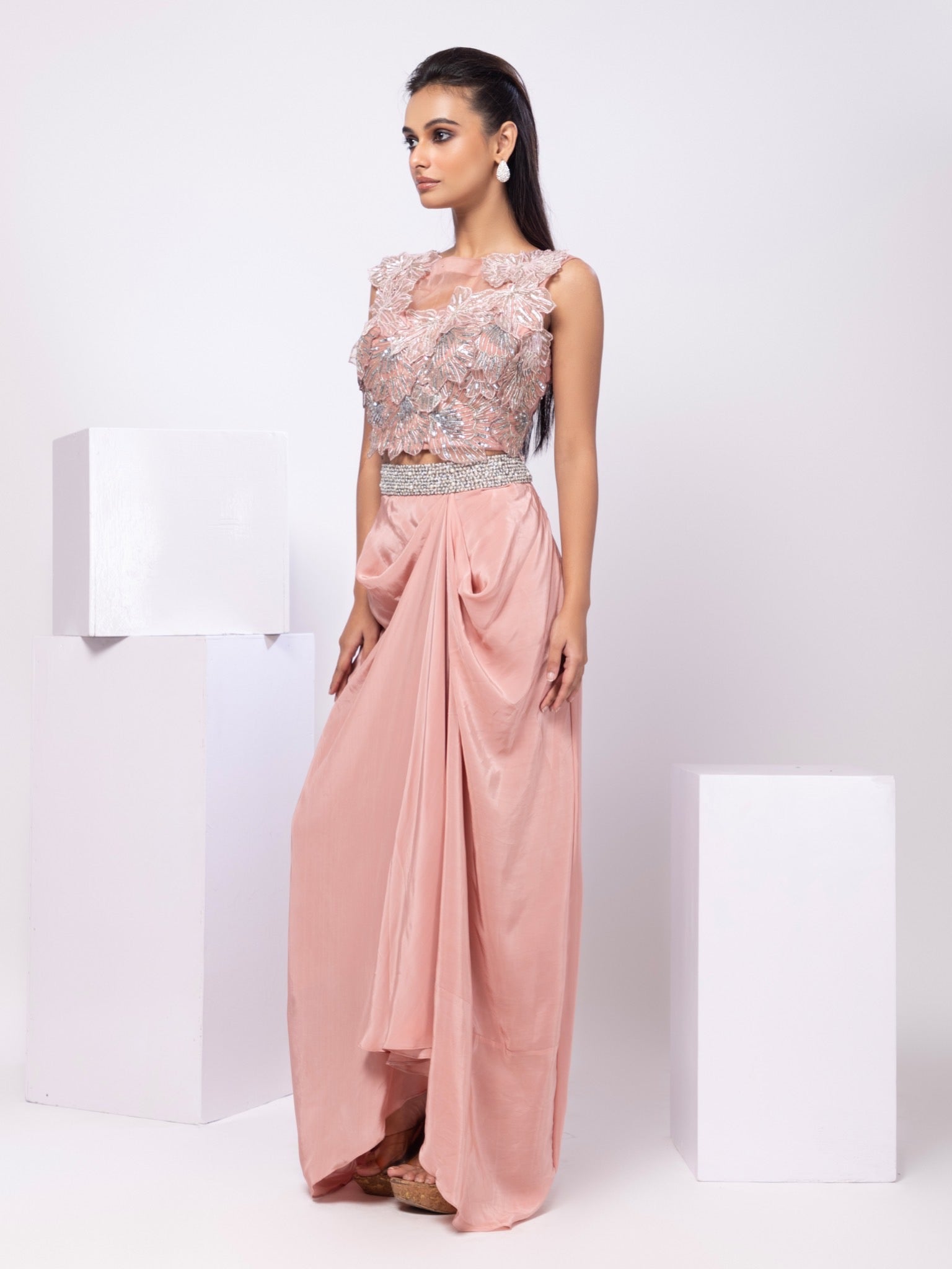 Arleth Drape Skirt Set