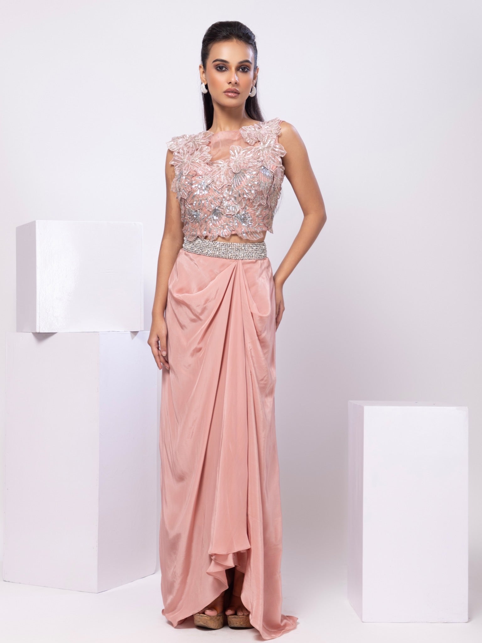 Arleth Drape Skirt Set