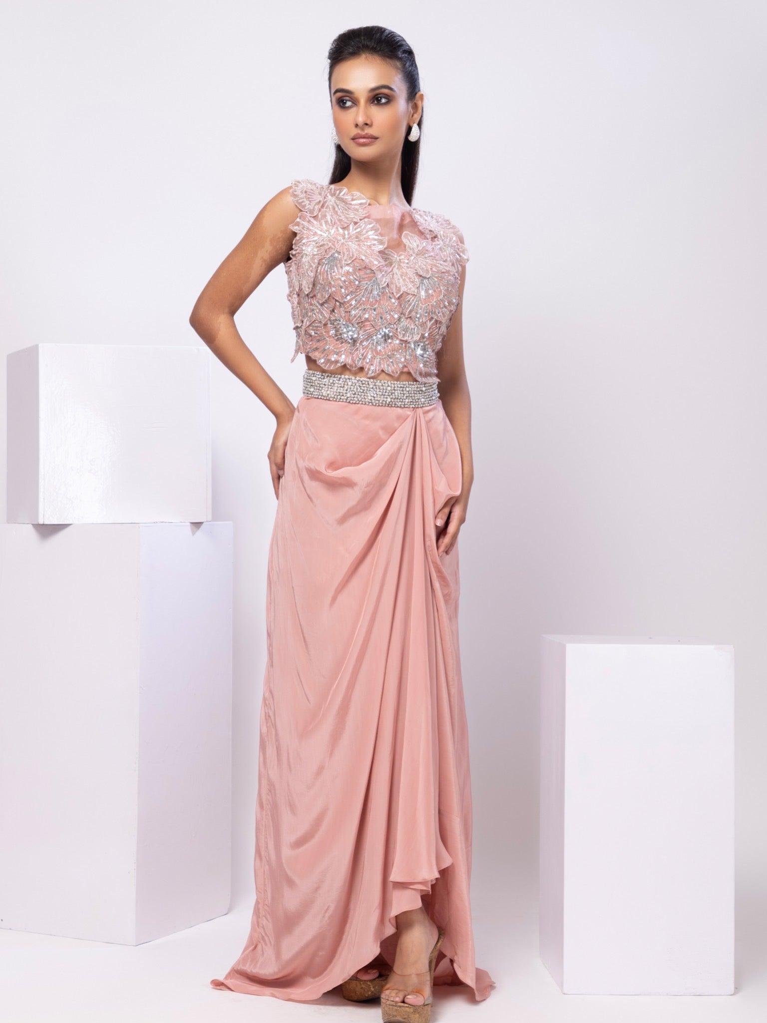 Arleth Drape Skirt Set