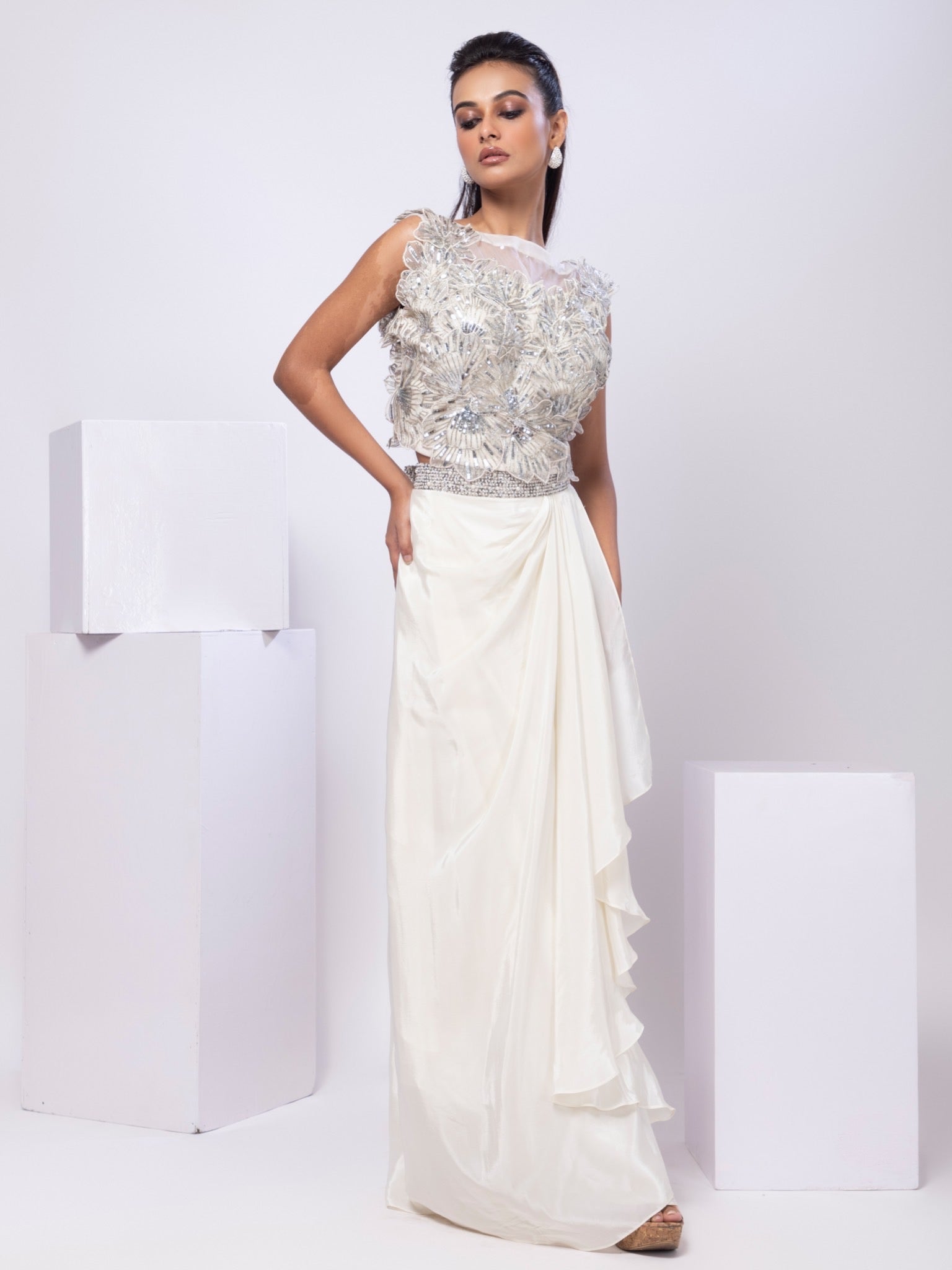 Arleth Drape Skirt Set