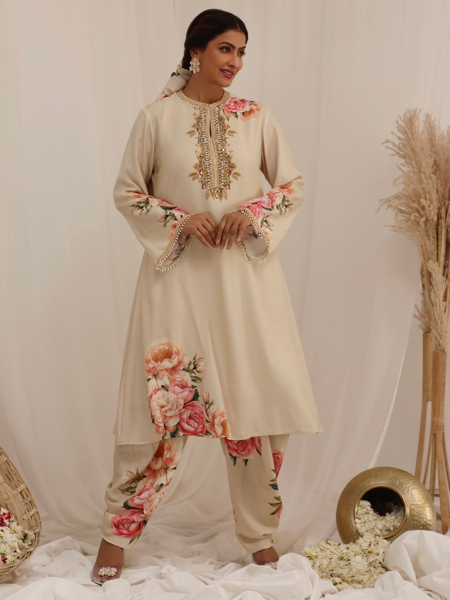 Gul Kand A-line Kurta Set