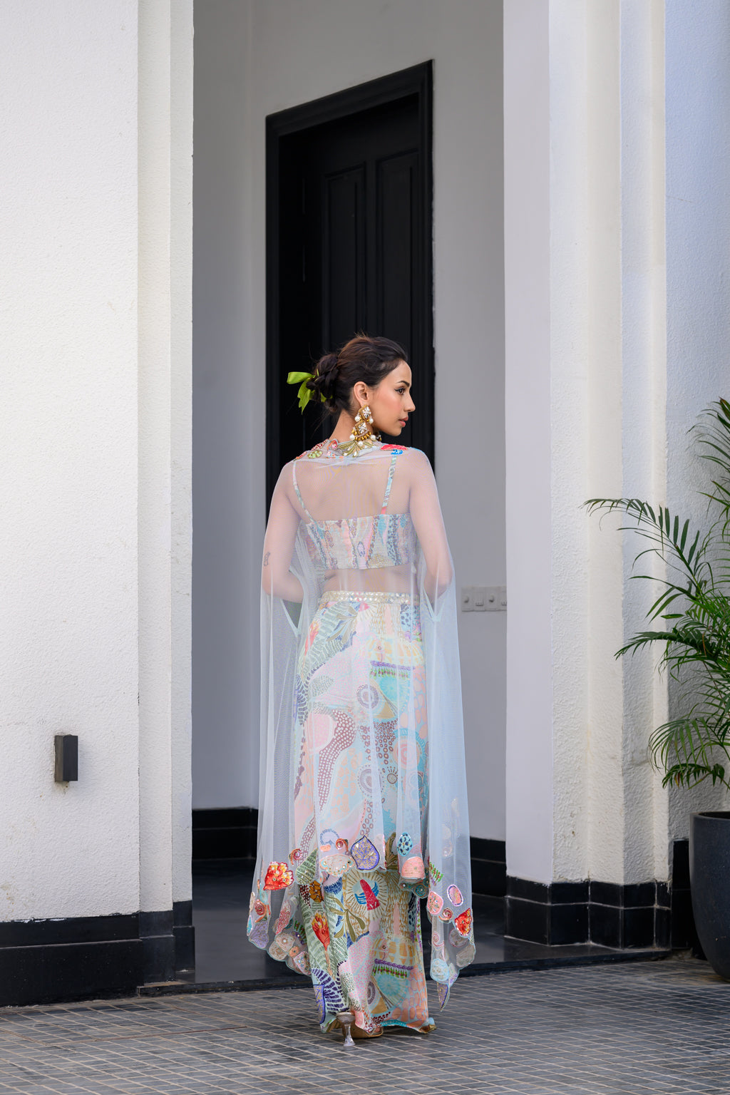 Gardenia Drape Skirt Set