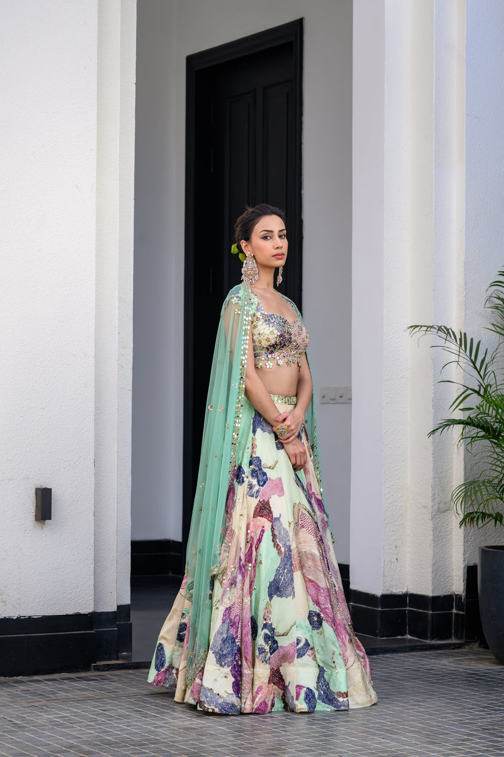 Hand Embroidered Lehenga Set