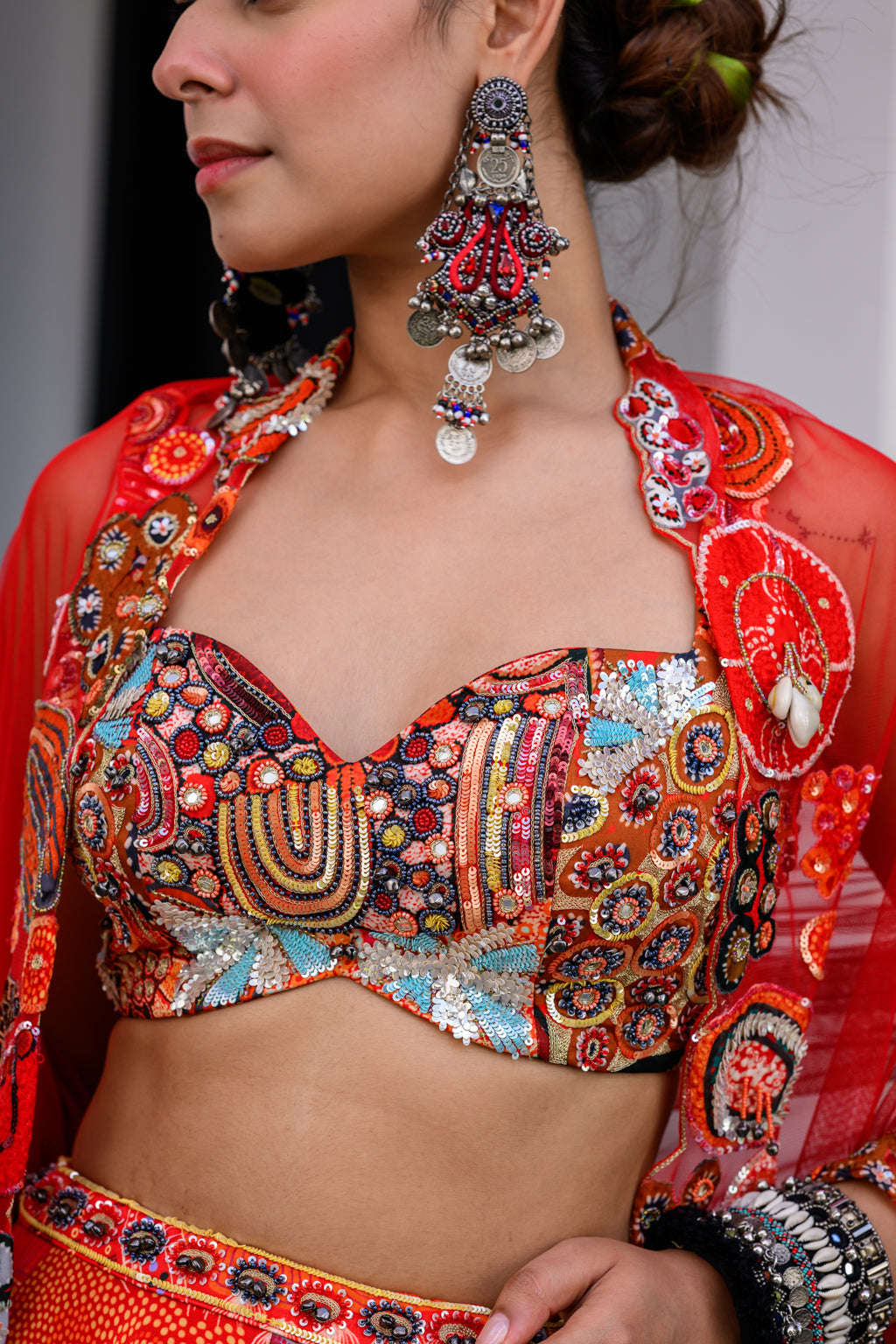 Dawn Lehenga Paidawn With Blouse And Applique Duppata