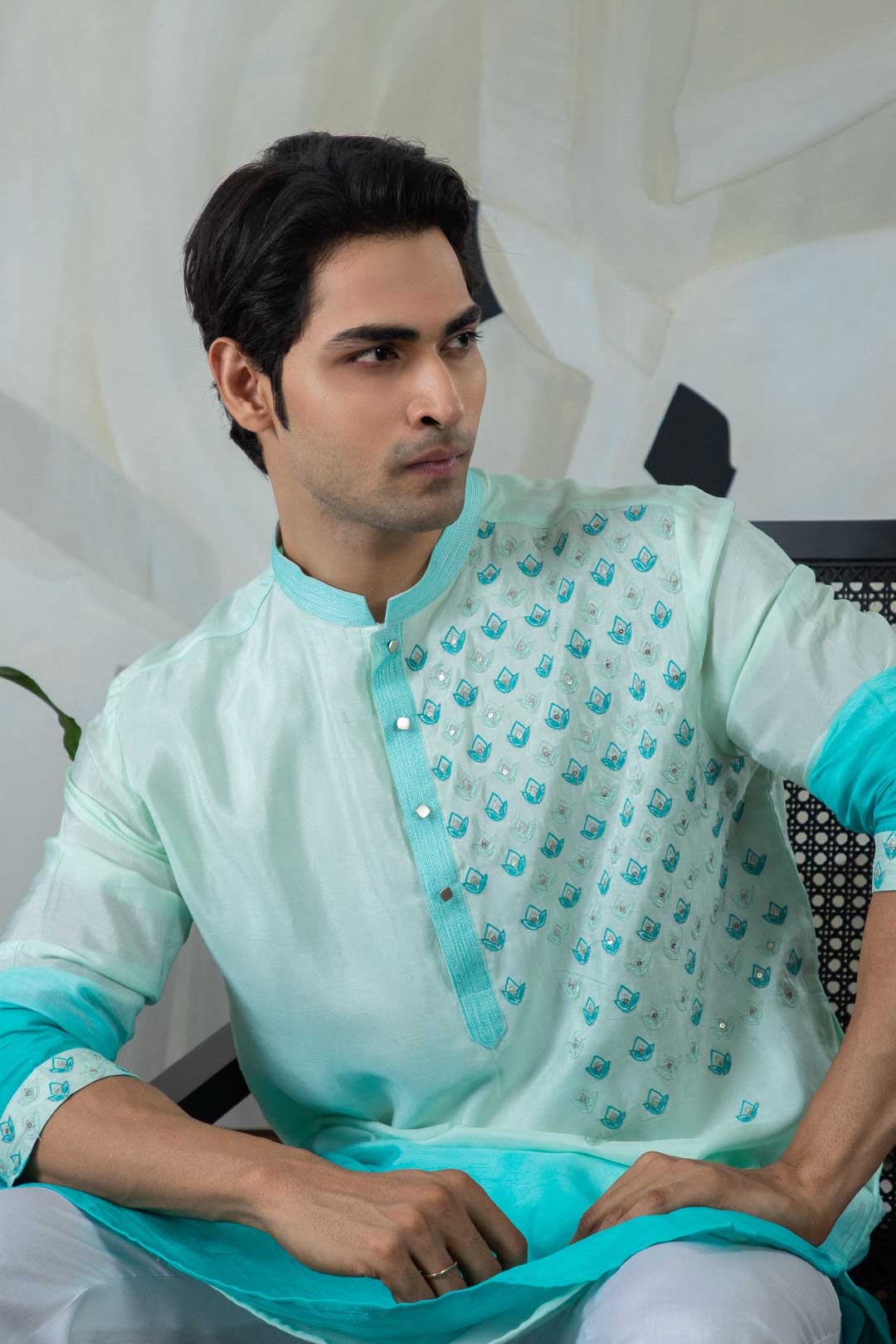 Turquoise Kurta Set