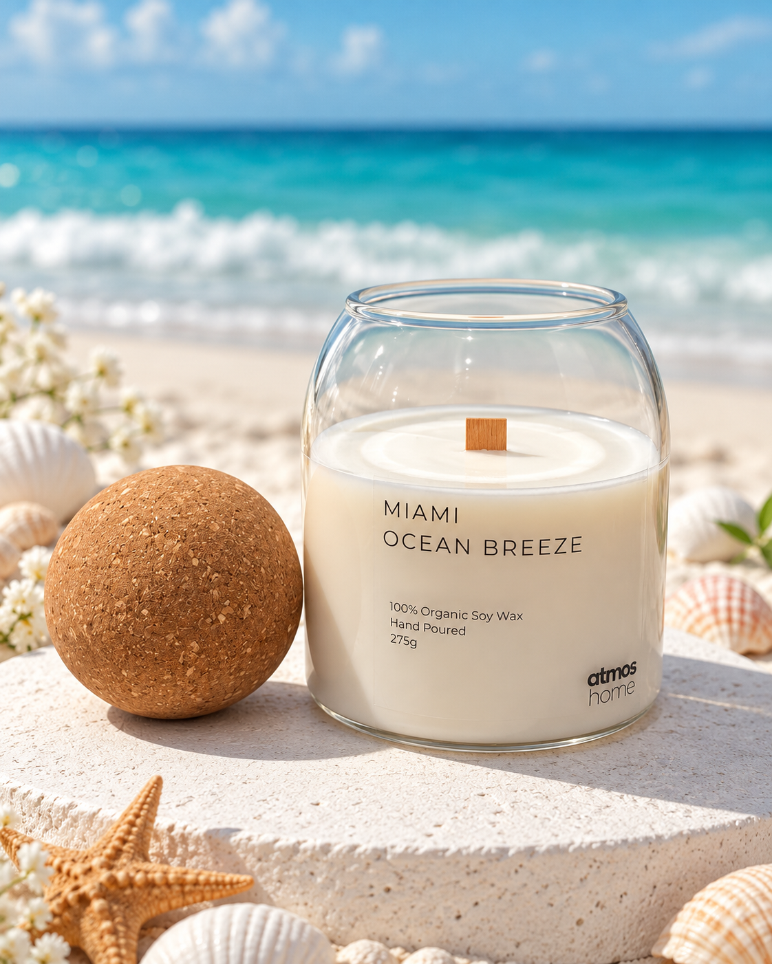 Miami's Ocean Breeze Soy Candle