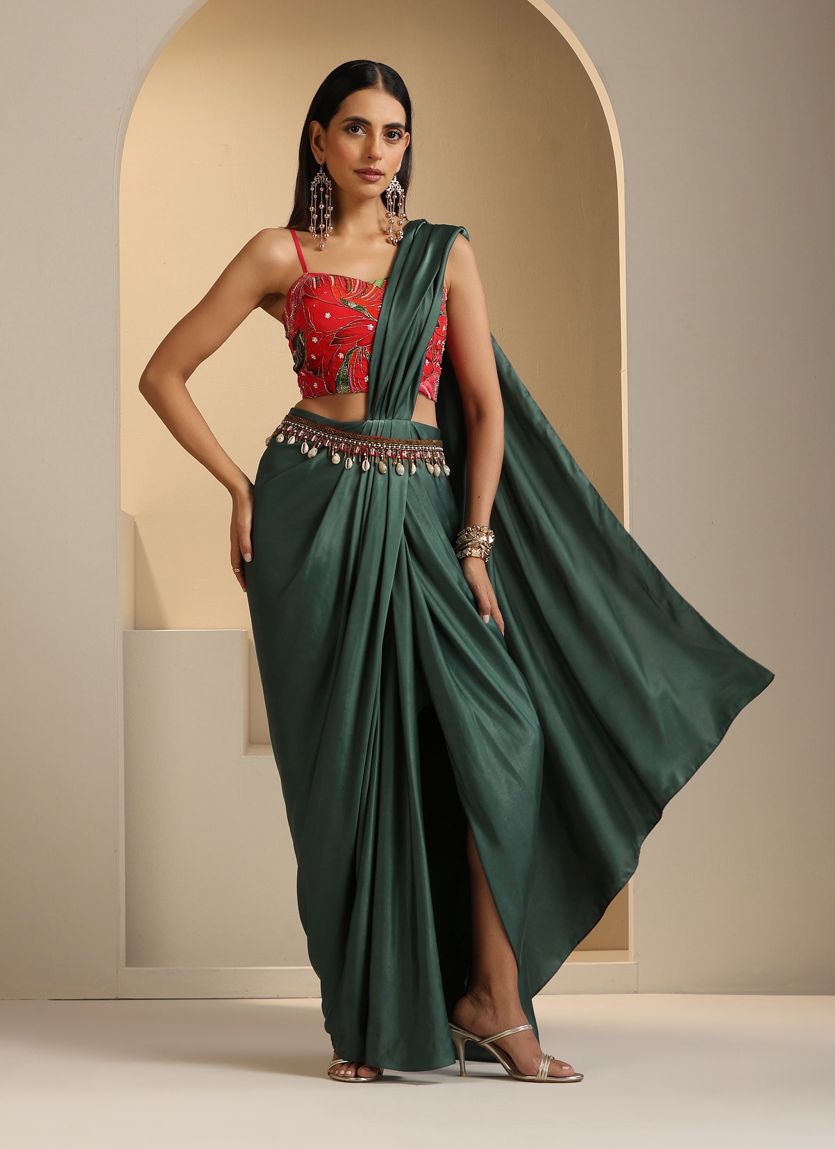 Falak Pre Draped Saree Set