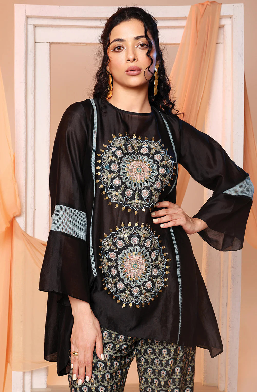 Eraya Applique Asymmetric Co-ord Set