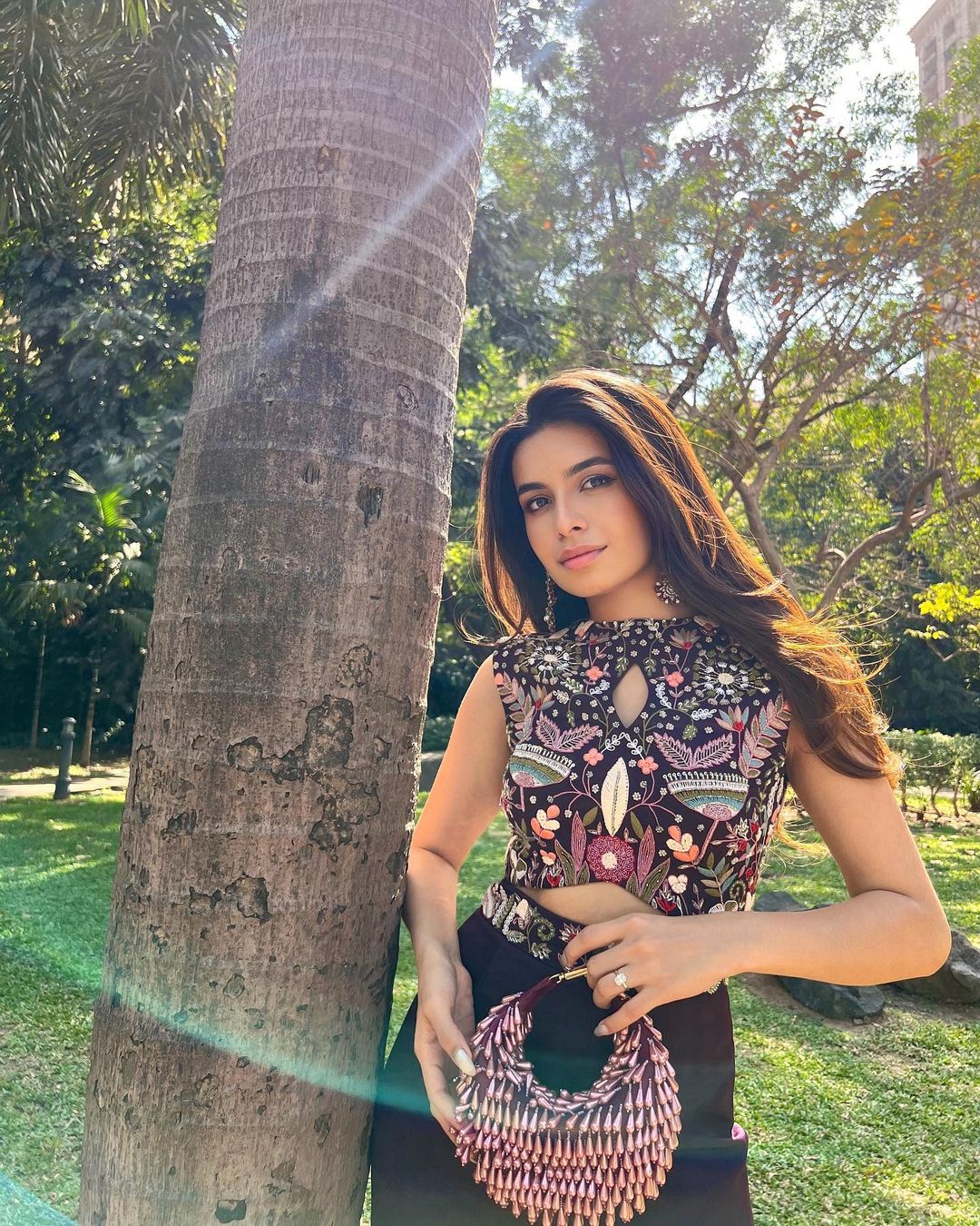 Nano Pearl Boat Bag Purple