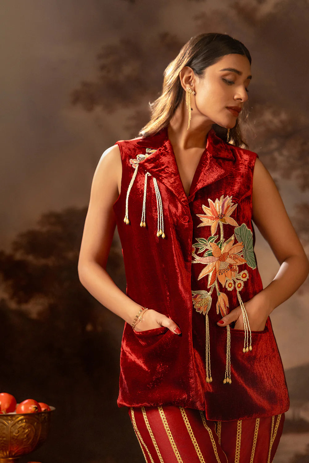 Aarani Embroidered Blazer Set