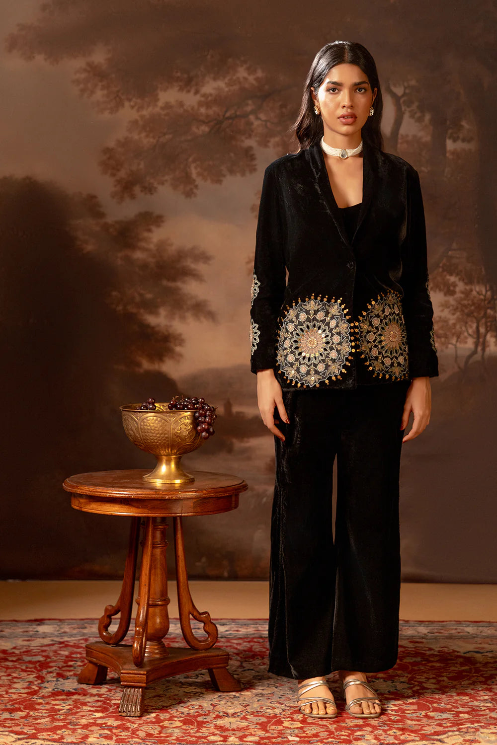 Eraya Embroidered Blazer Set