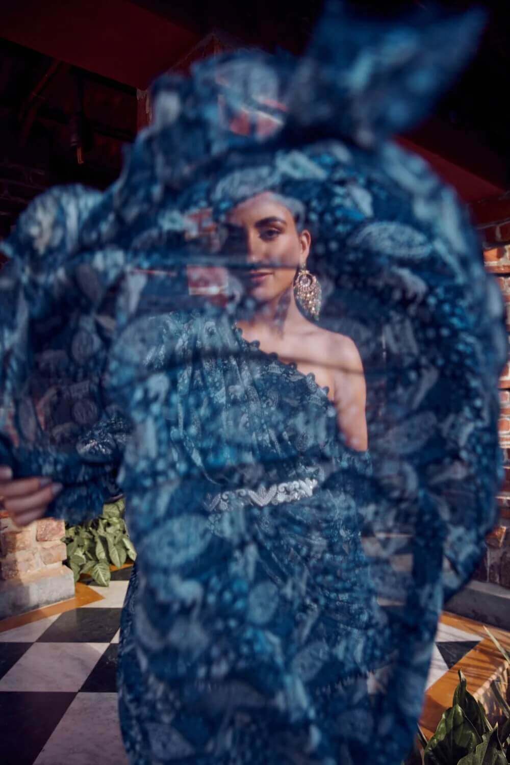 Mehak Bakshi in Aafreen Gharara Set with Sash & Belt