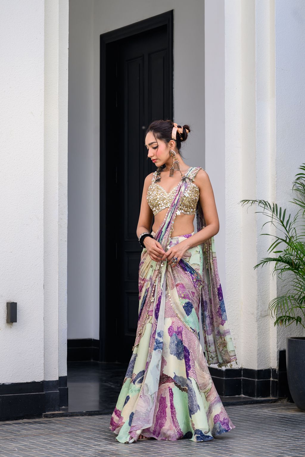 Eden Saree Paidawn with Hand Embroidered Blouse