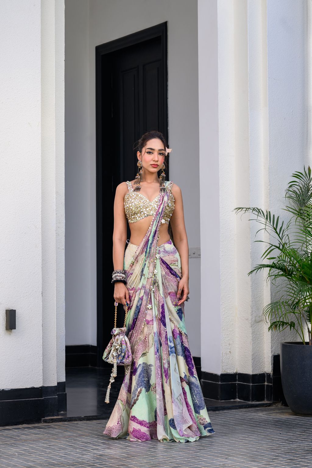 Eden Saree Paidawn with Hand Embroidered Blouse