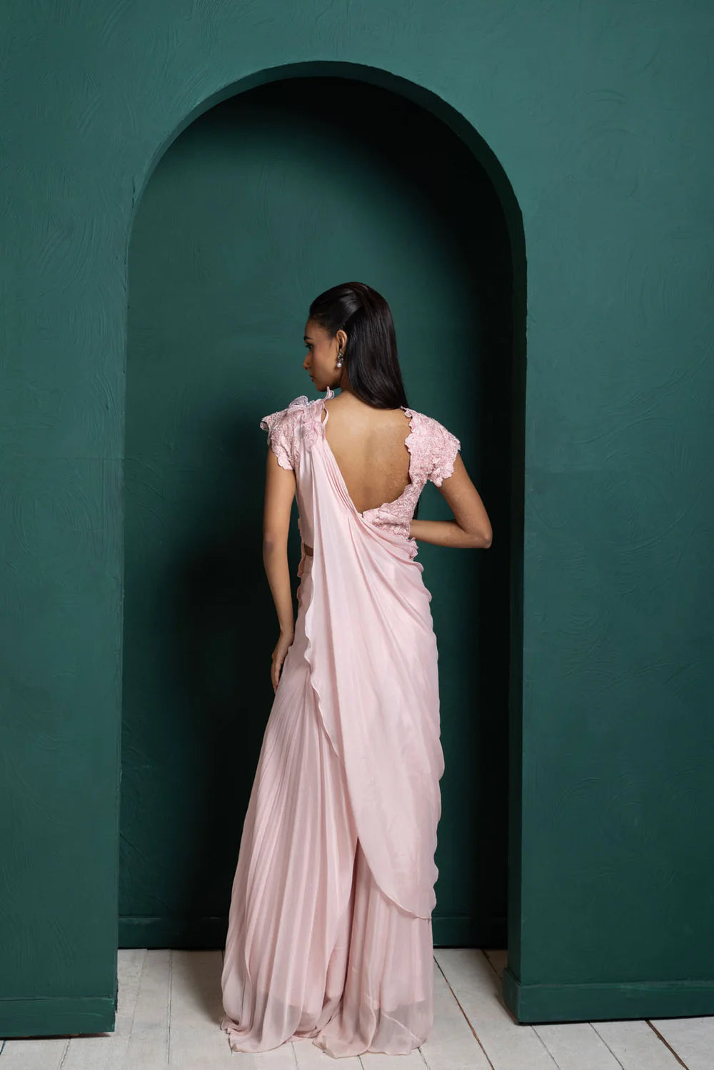 Blush Blossom Drape Pant Set