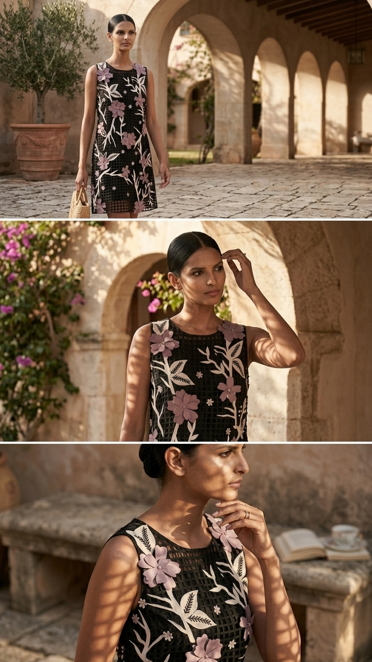 Joe grid dress & slip
