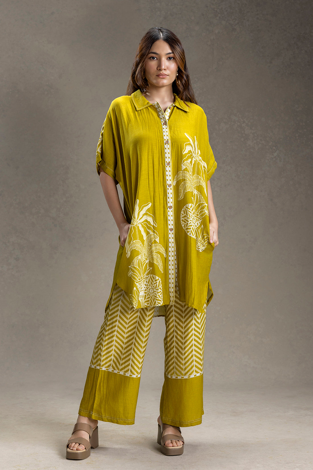 KYOMI PRINTED KIMONO CO-ORD SET