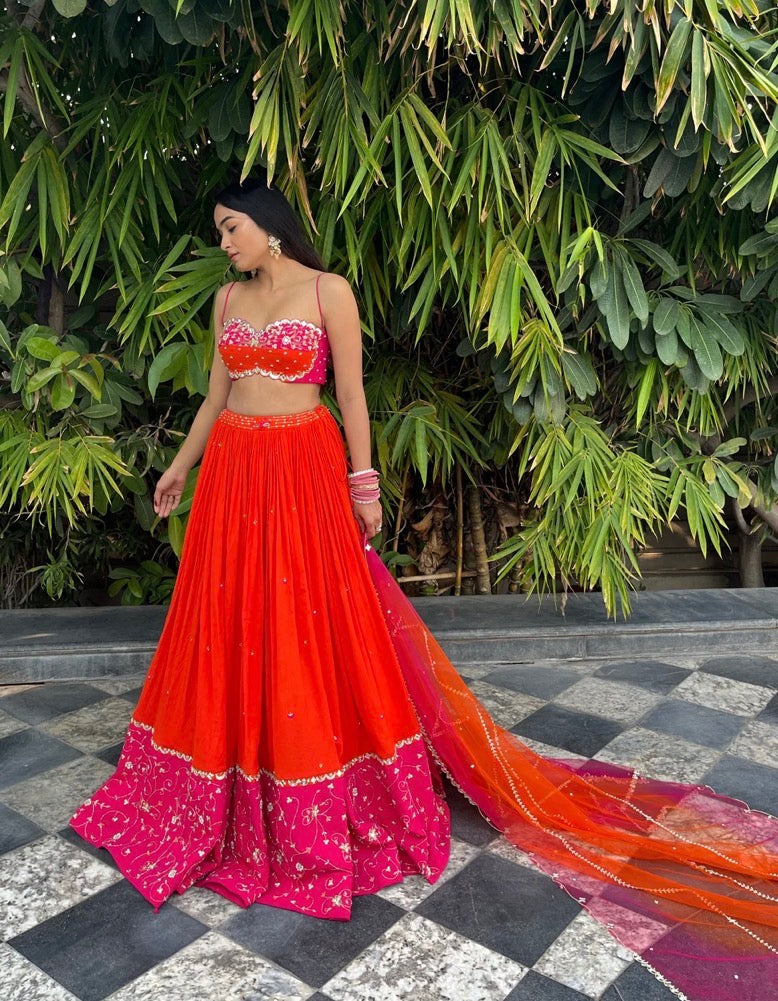 Shree Orange Lehenga Set