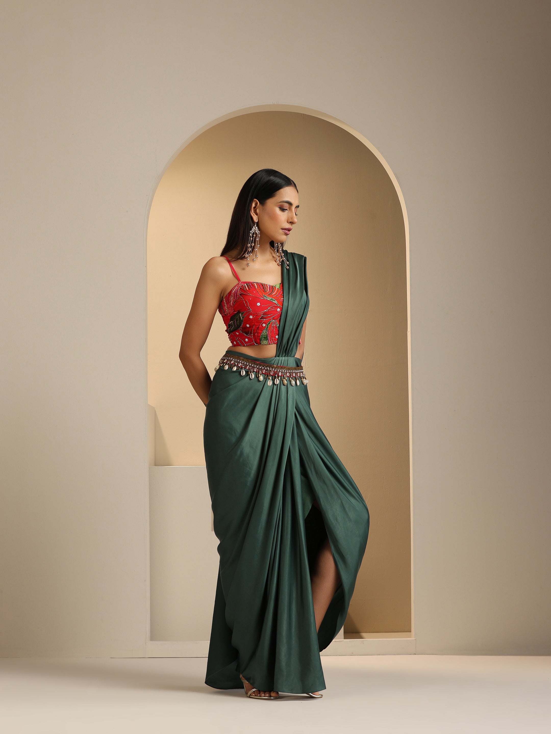 Falak Pre Draped Saree Set