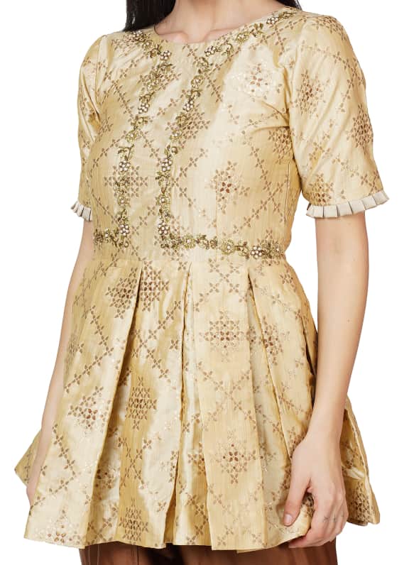 CLEARANCE SALE | BAROQUE PEPLUM WITH DHOTI PANTS