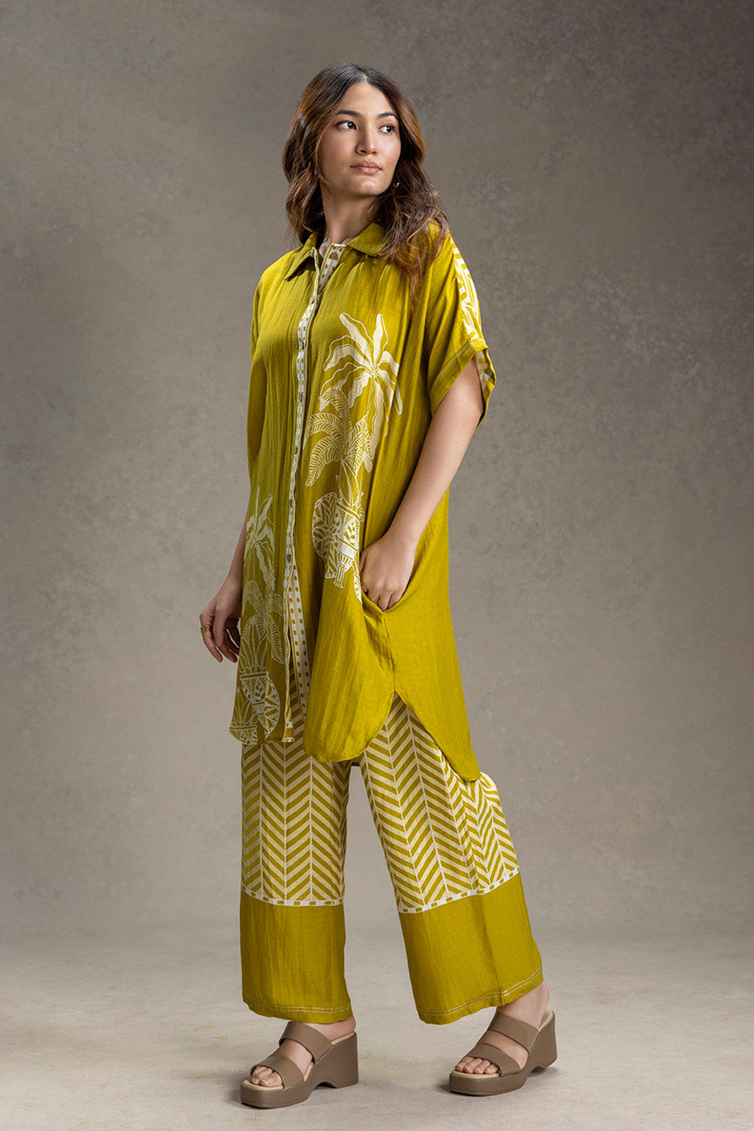 KYOMI PRINTED KIMONO CO-ORD SET