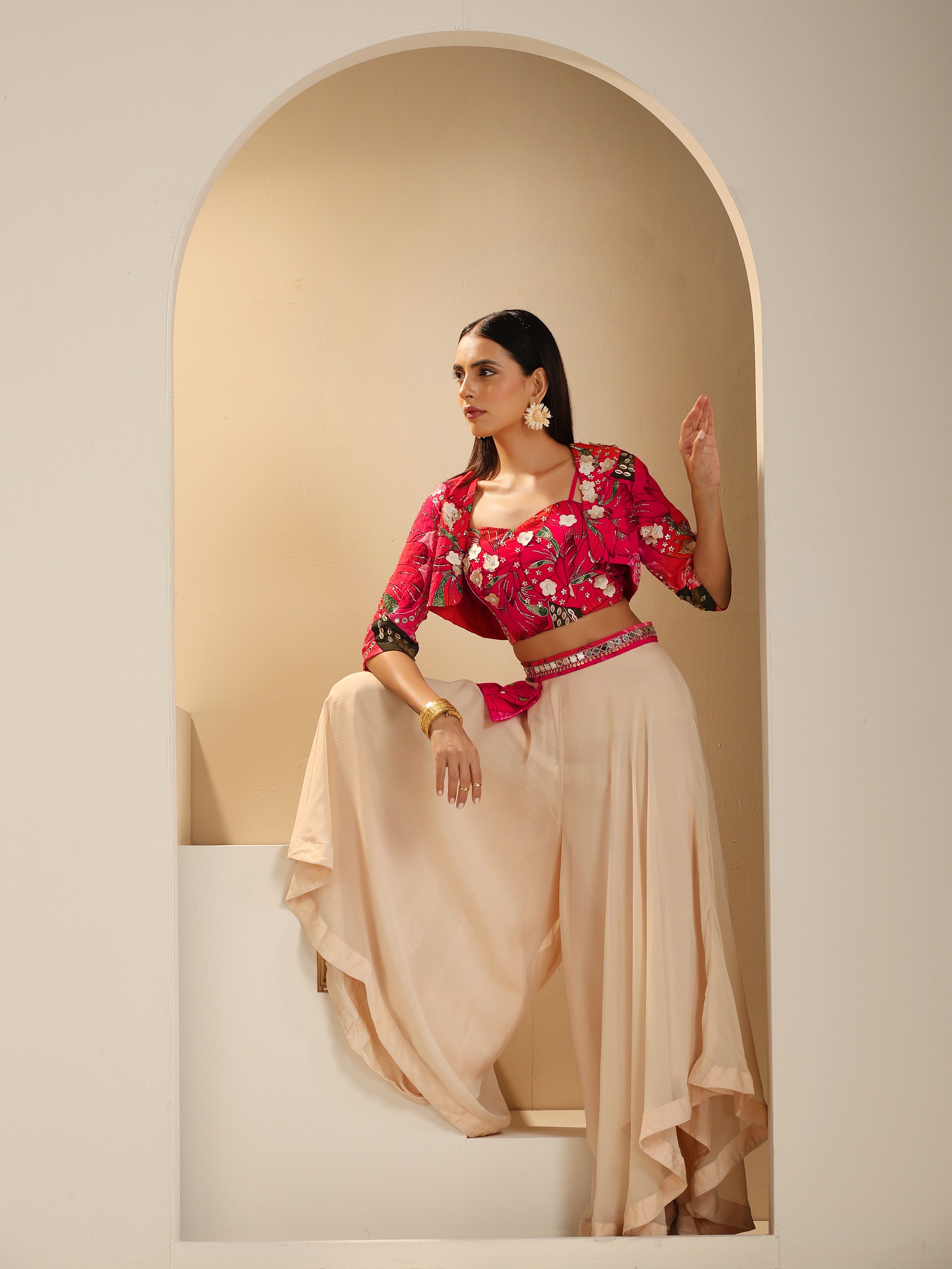 Zariyah Embroidered Upside Down Palazzo Set