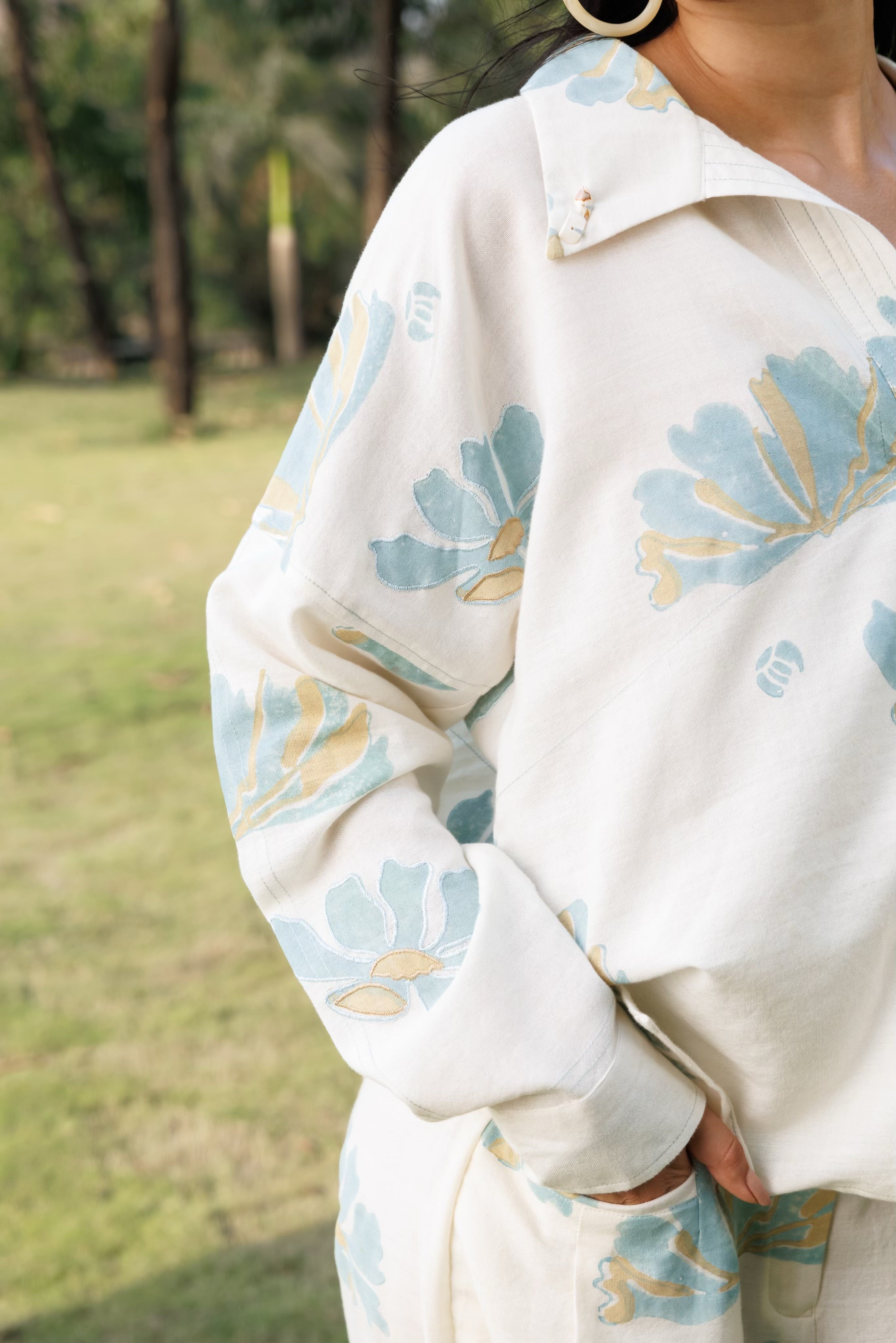 Collared top with Stitch Detailing
