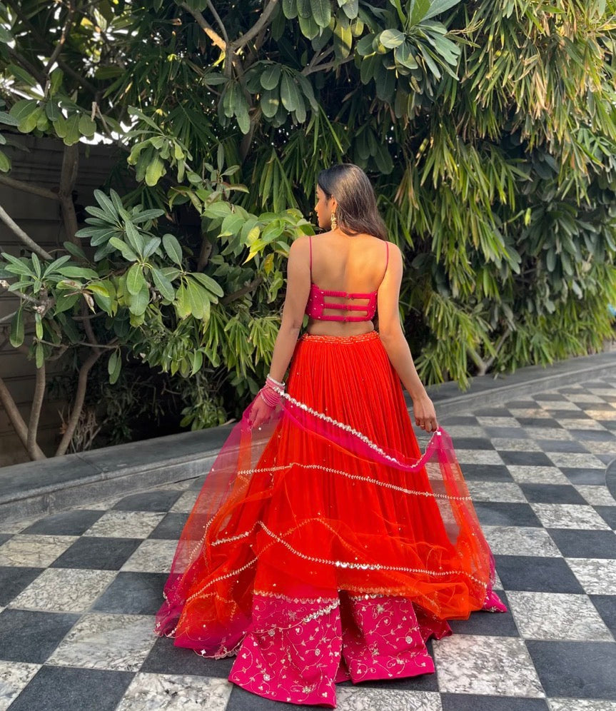 Shree Orange Lehenga Set