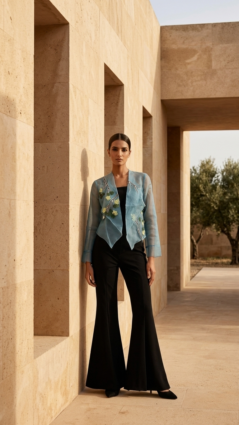 Mira jumpsuit + Yezu organza jacket