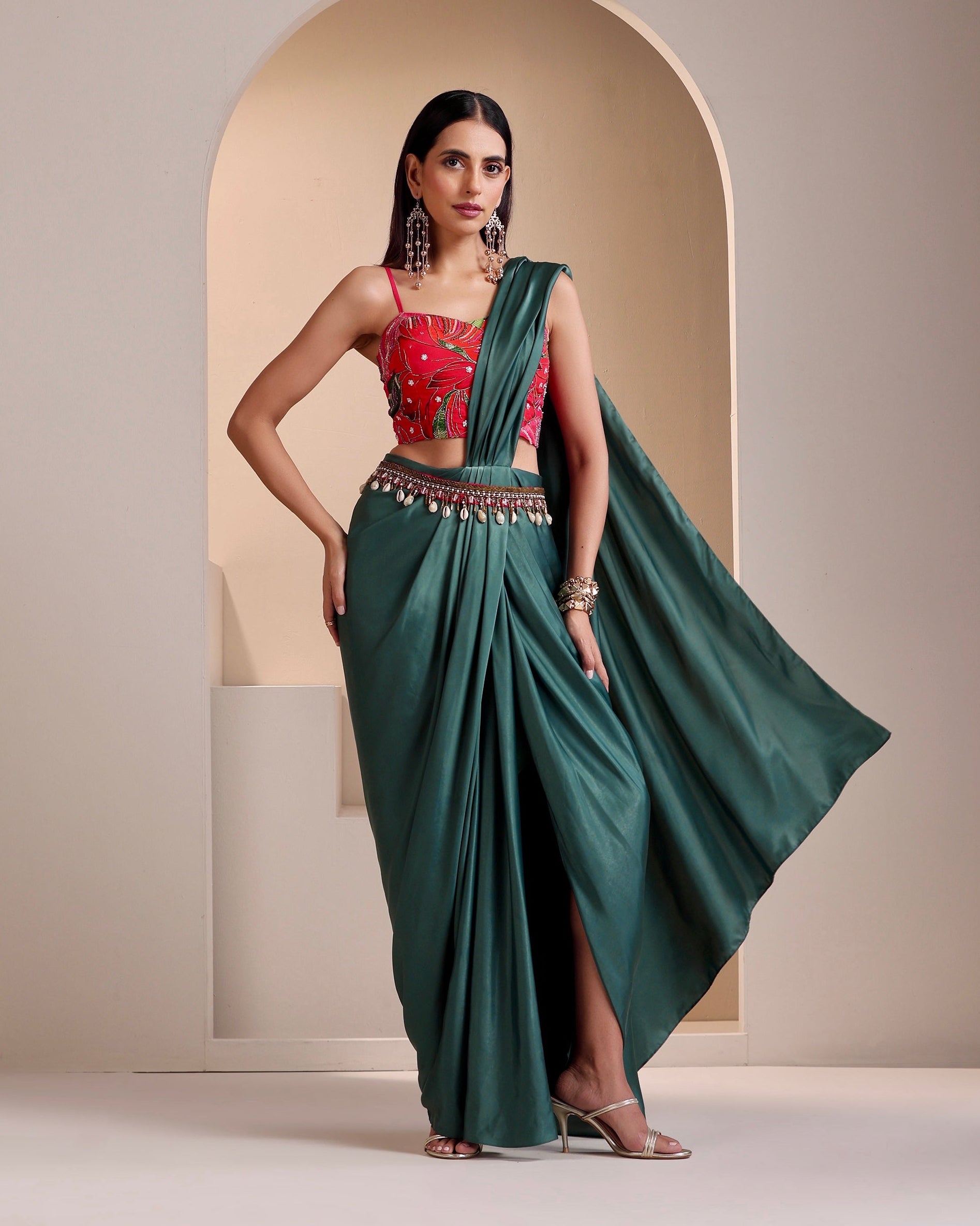 Falak Pre Draped Saree Set