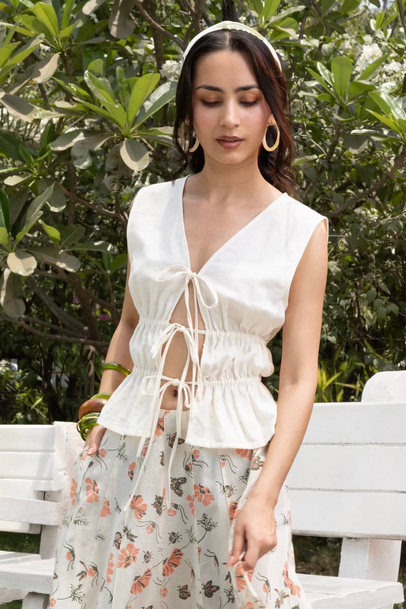Organic cotton Front Tie-Up Top