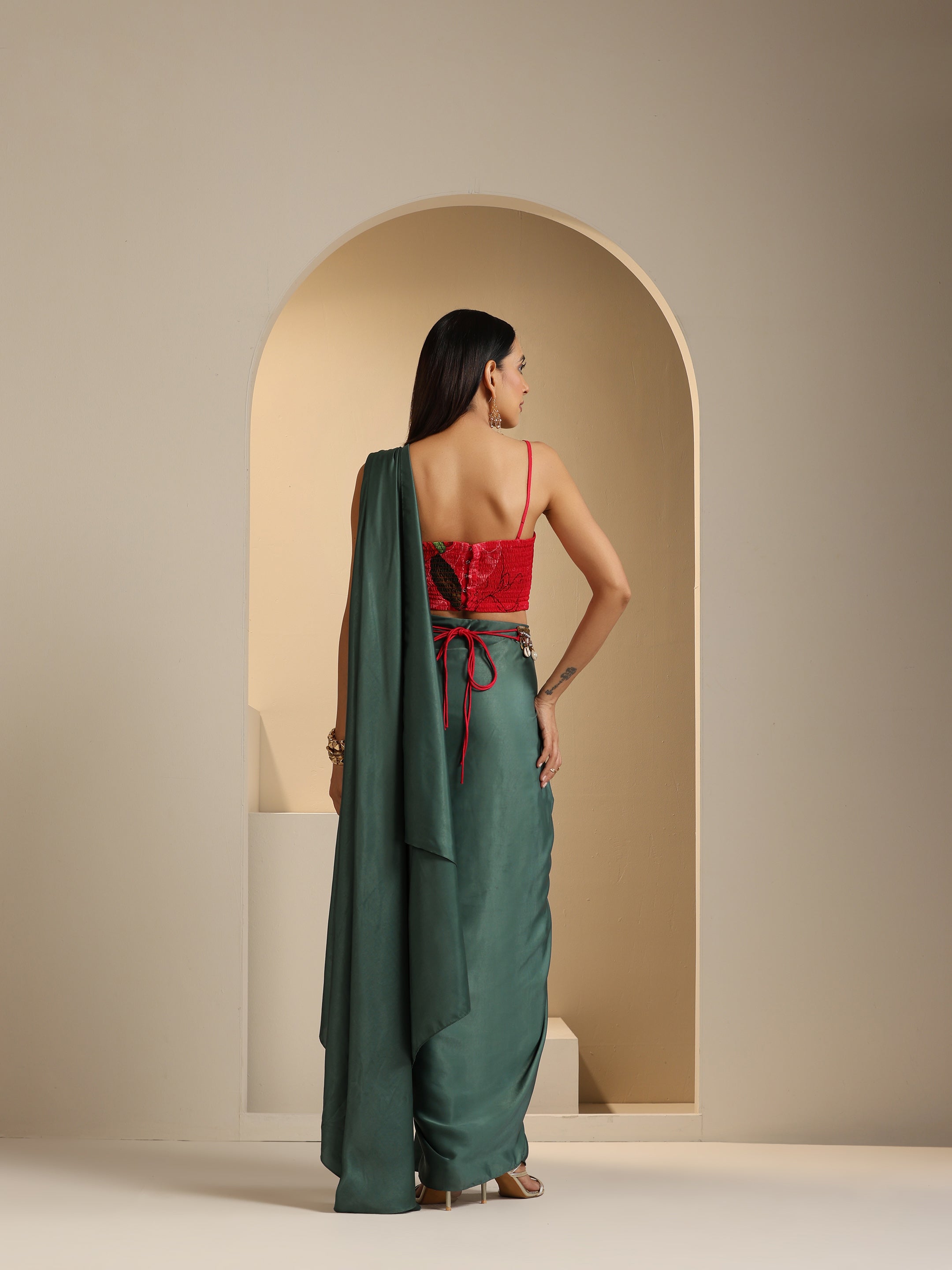 Falak Pre Draped Saree Set