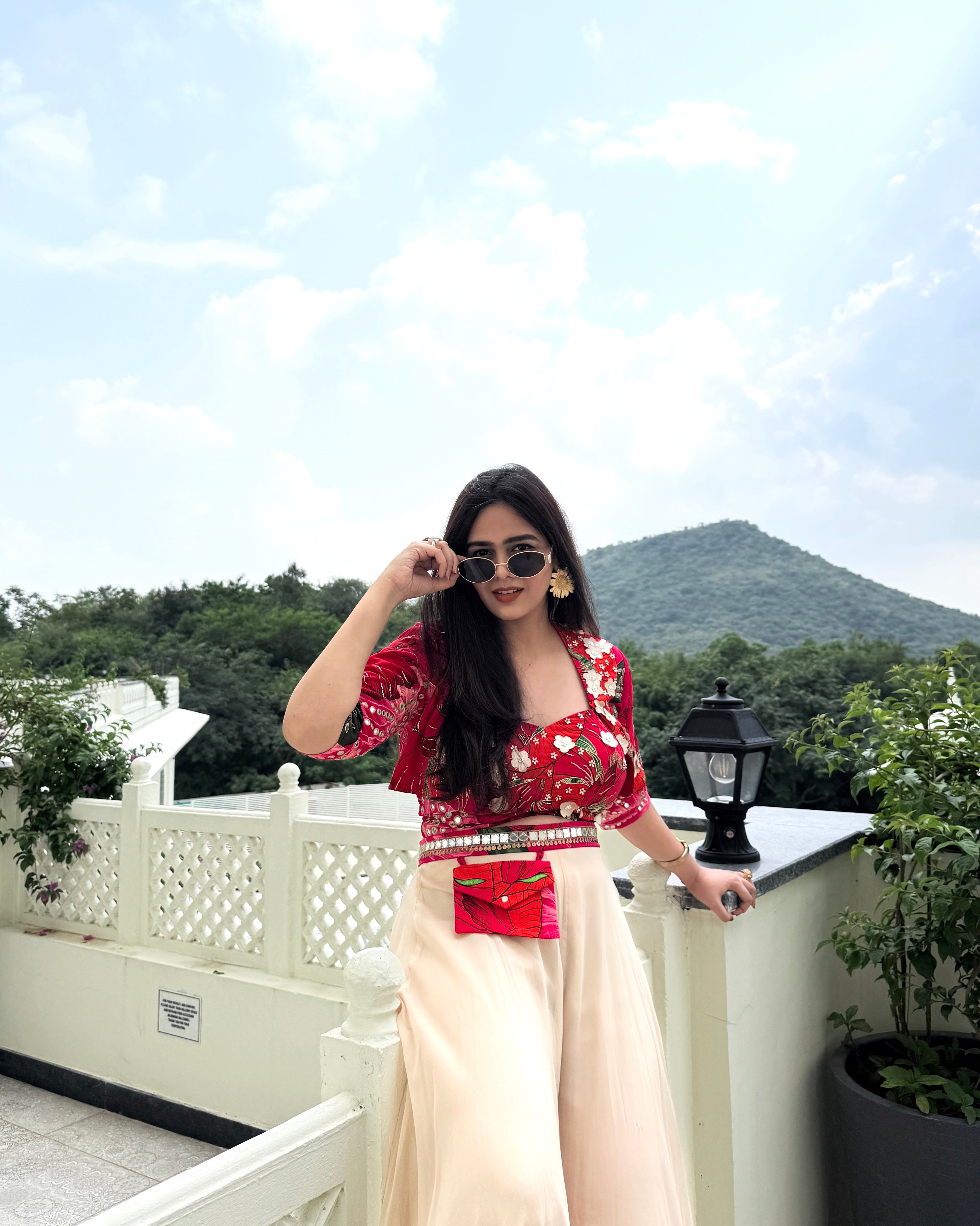 Aanchal Jain | Zariyah Embroidered Upside Down Palazzo Set