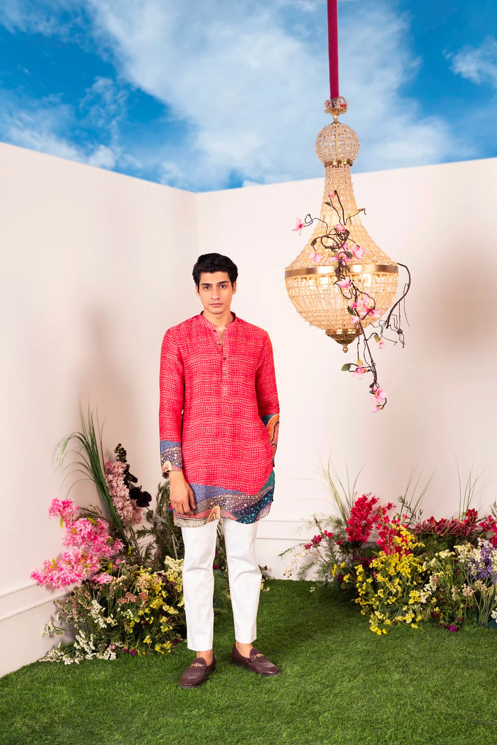 Coral Kurta Pant Set