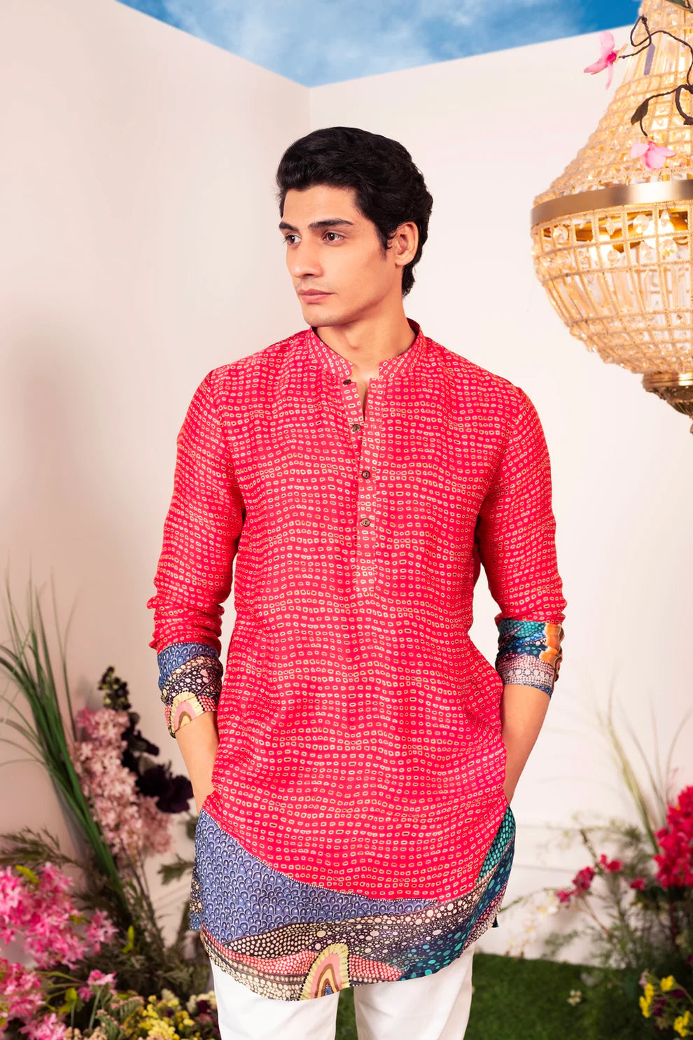 Coral Kurta Pant Set
