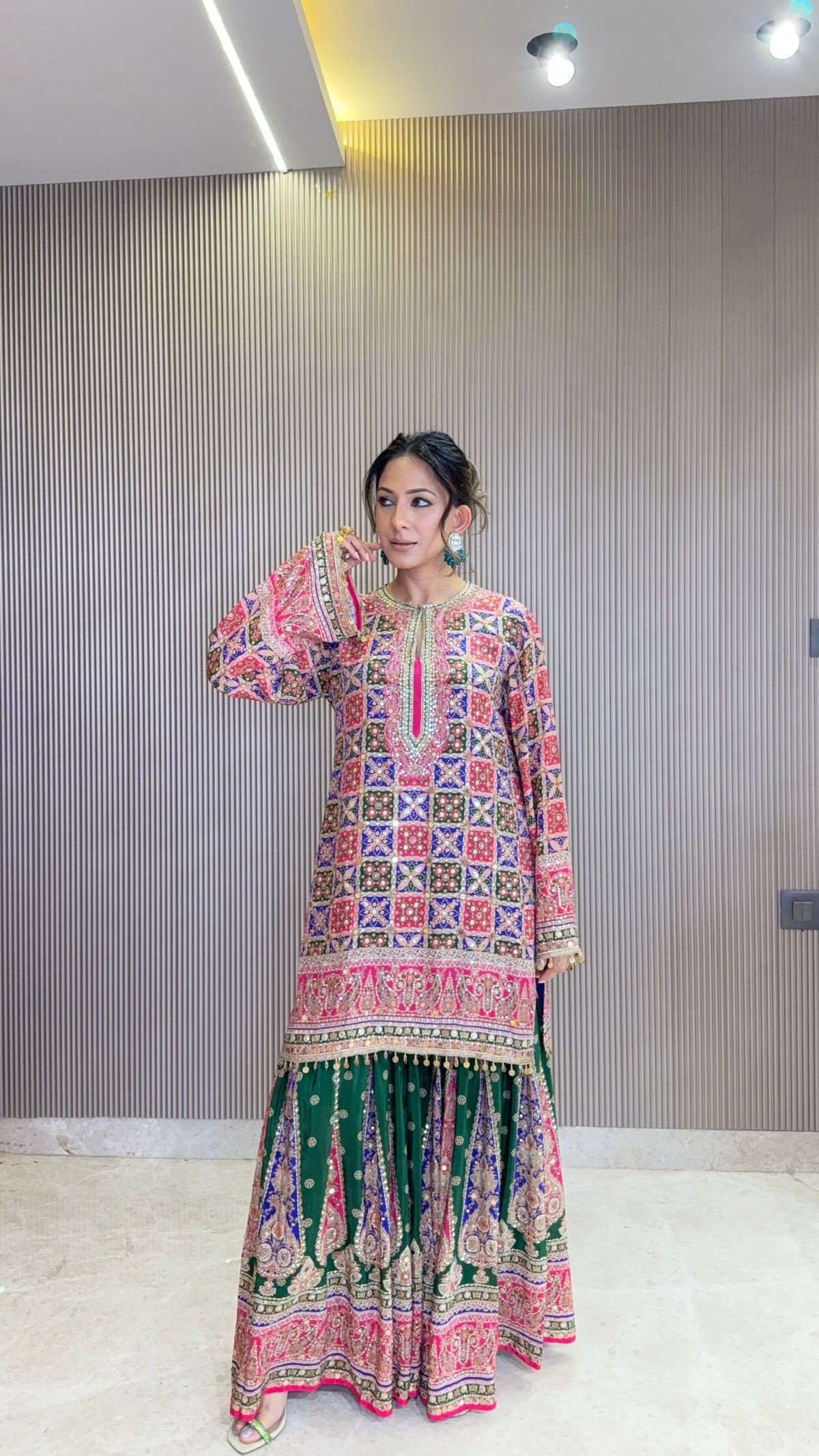 Navrang Kurta with Gharara & Dupatta