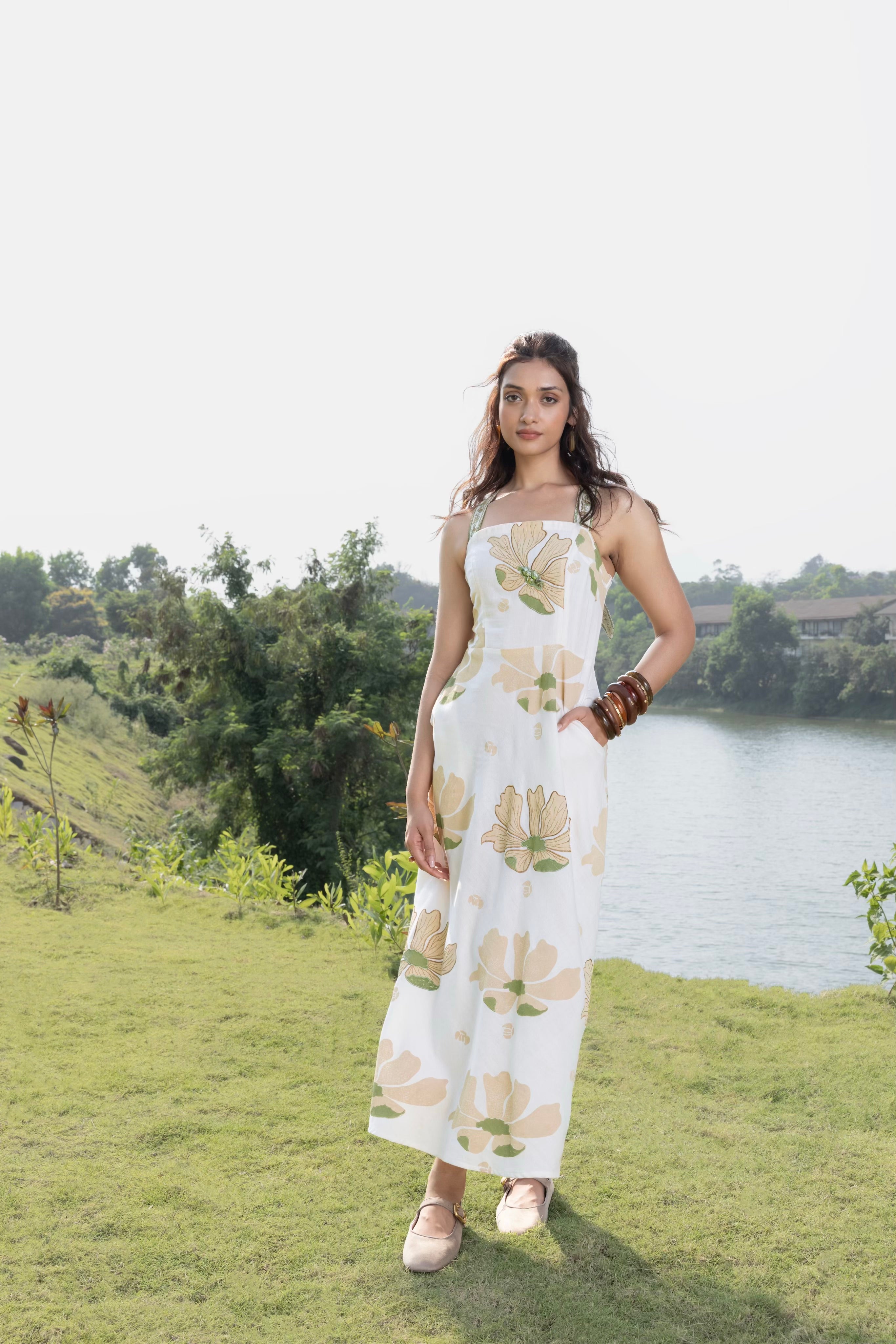 Criss-Cross Back Strappy Floral Print Mini Dress