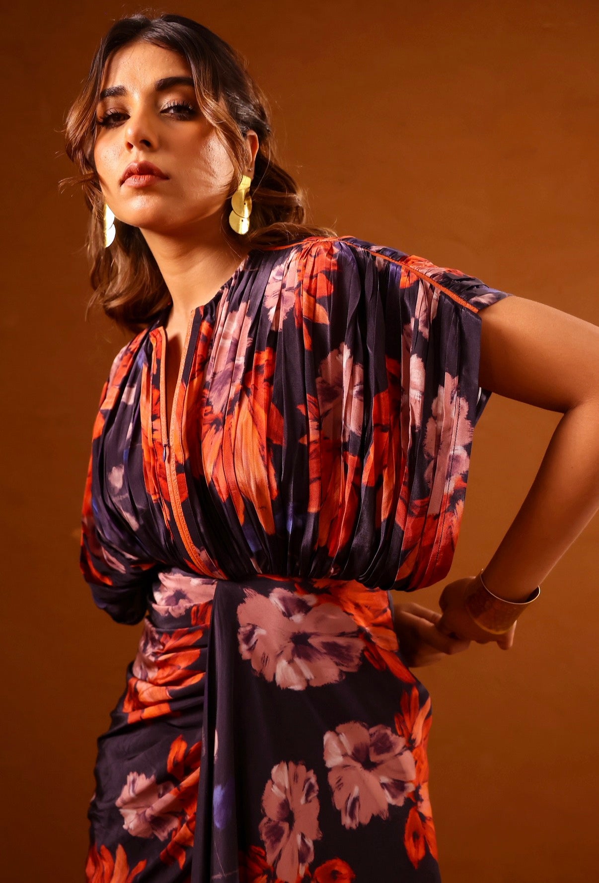 Clavo kaftan gown with front zipper