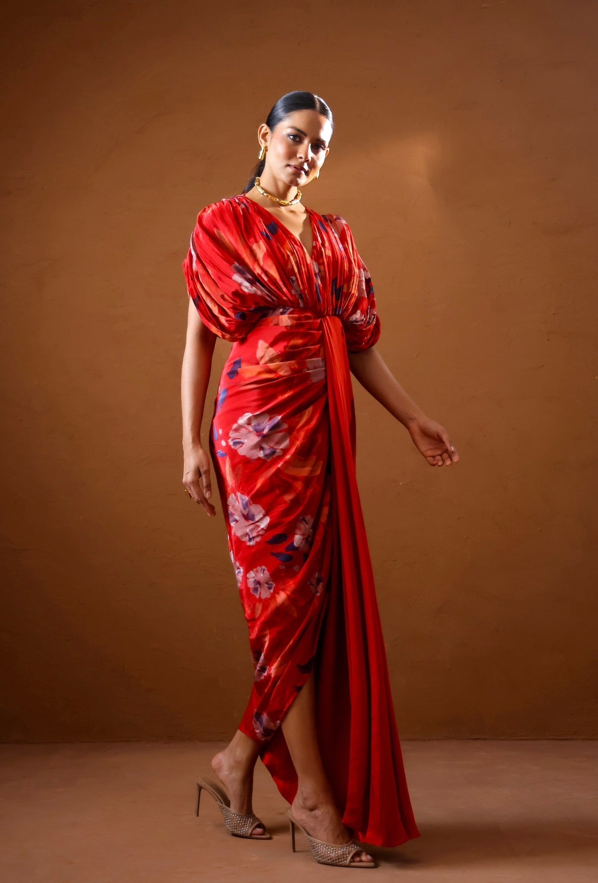 Malabari pluge Kaftan Gown