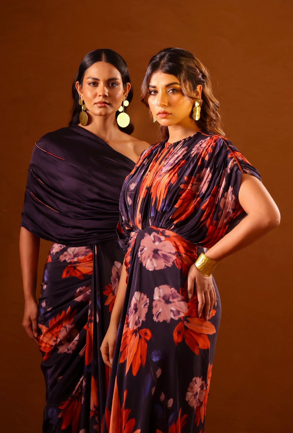 Clavo one-shoulder gown