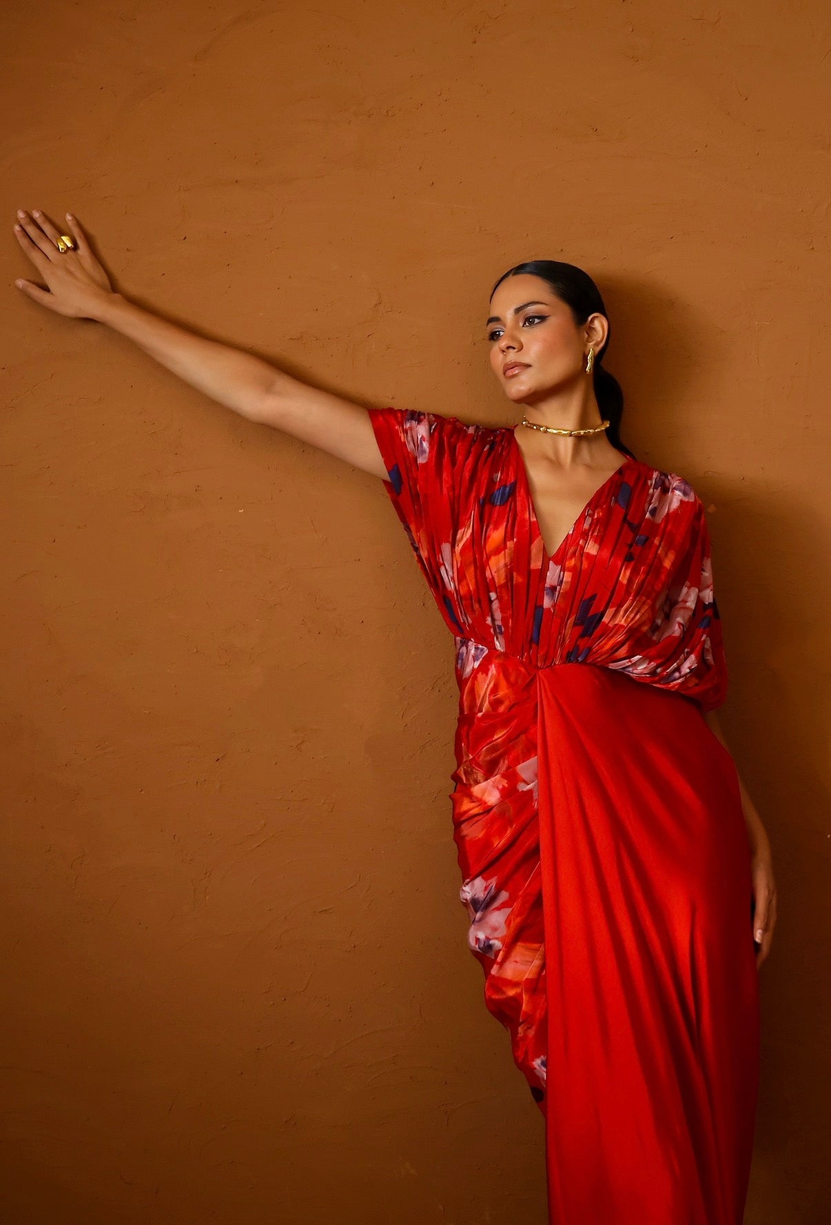 Malabari pluge Kaftan Gown